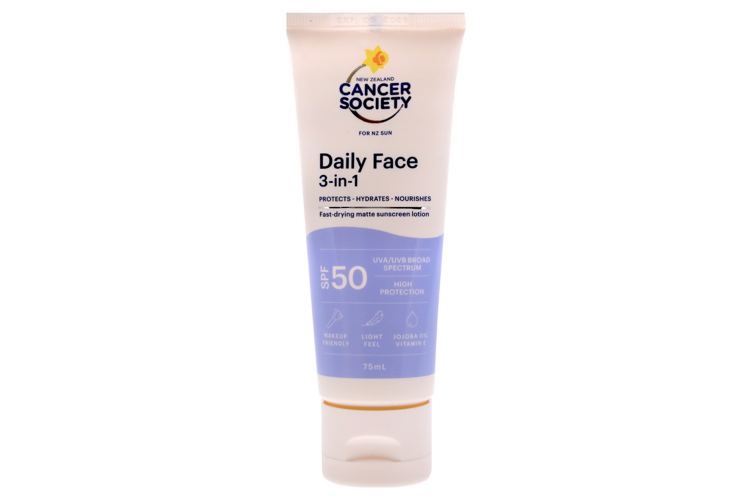 The Cancer Society's Daily Face three-in-one (SPF 50).