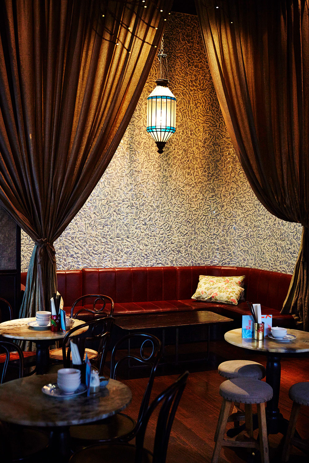 The ambient interior of dumpling and cocktail bar Xuxu. Photo / Rebecca Zephyr Thomas
