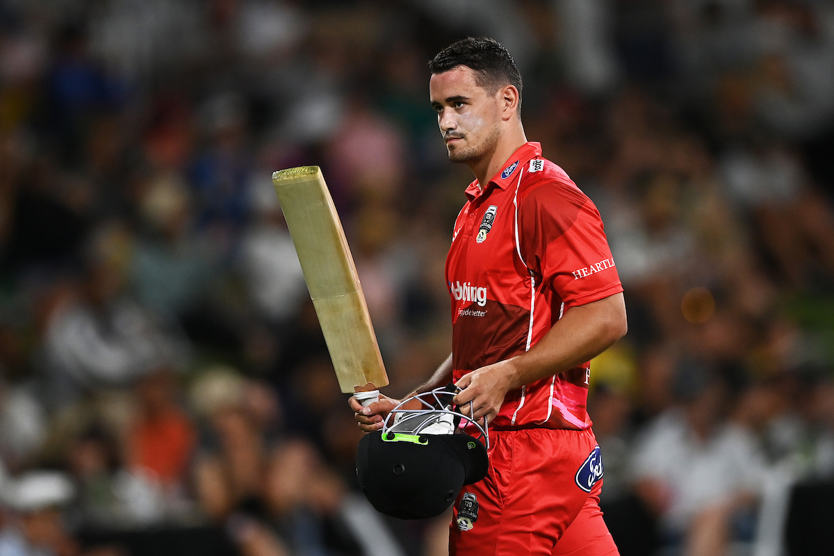 Will Jordan during last year's T20 Black Clash match at Bay Oval. Photo / Photosport
