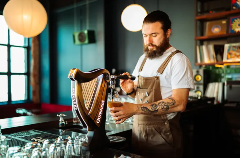 The pub prides itself on its Guinness tap, which manager Jack Driver says is highly regulated. Photo / WellingtonNZ
