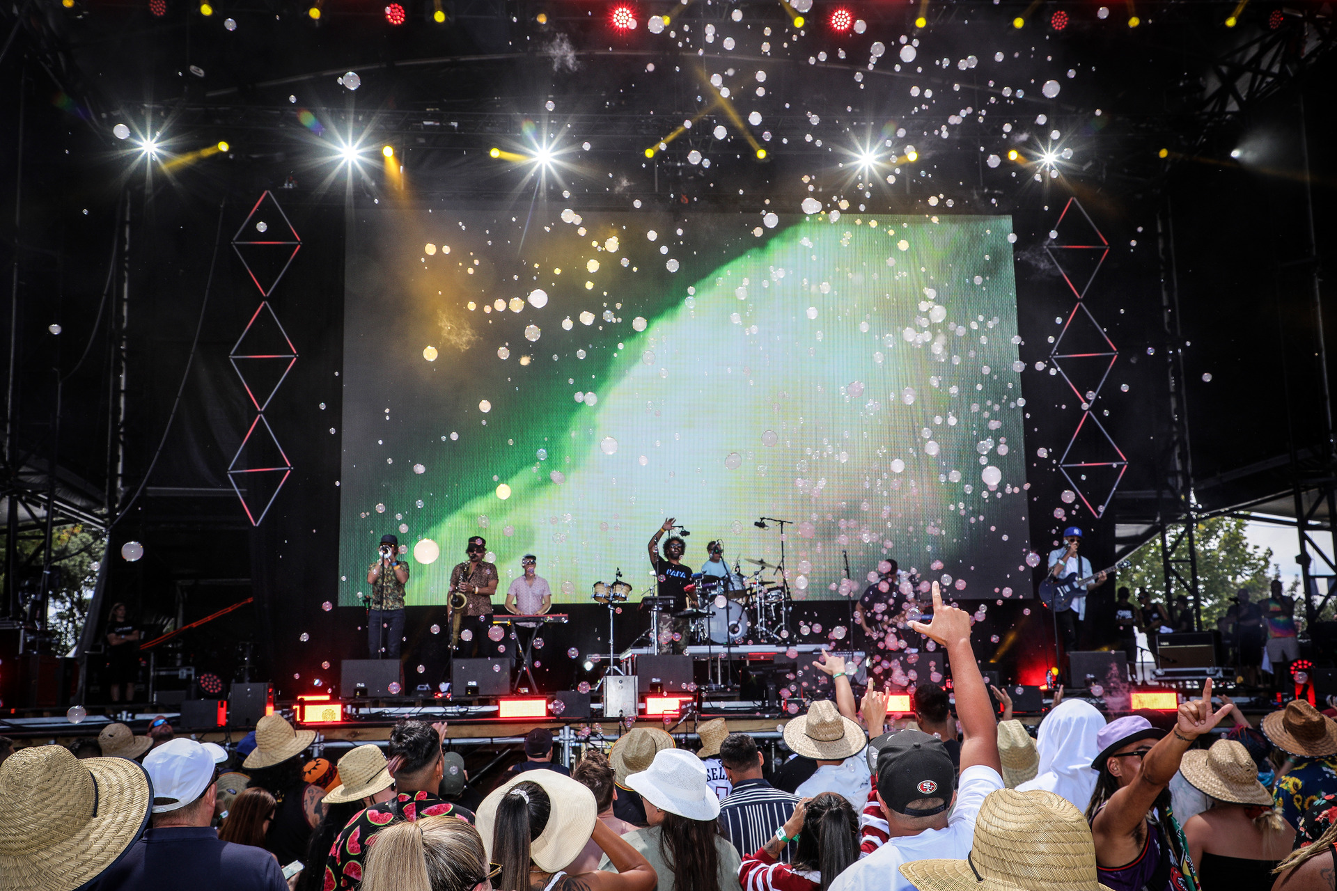 The Black Seeds perform at the One Love festival in Wharepai Domain in 2021. Photo / Andrew Warner