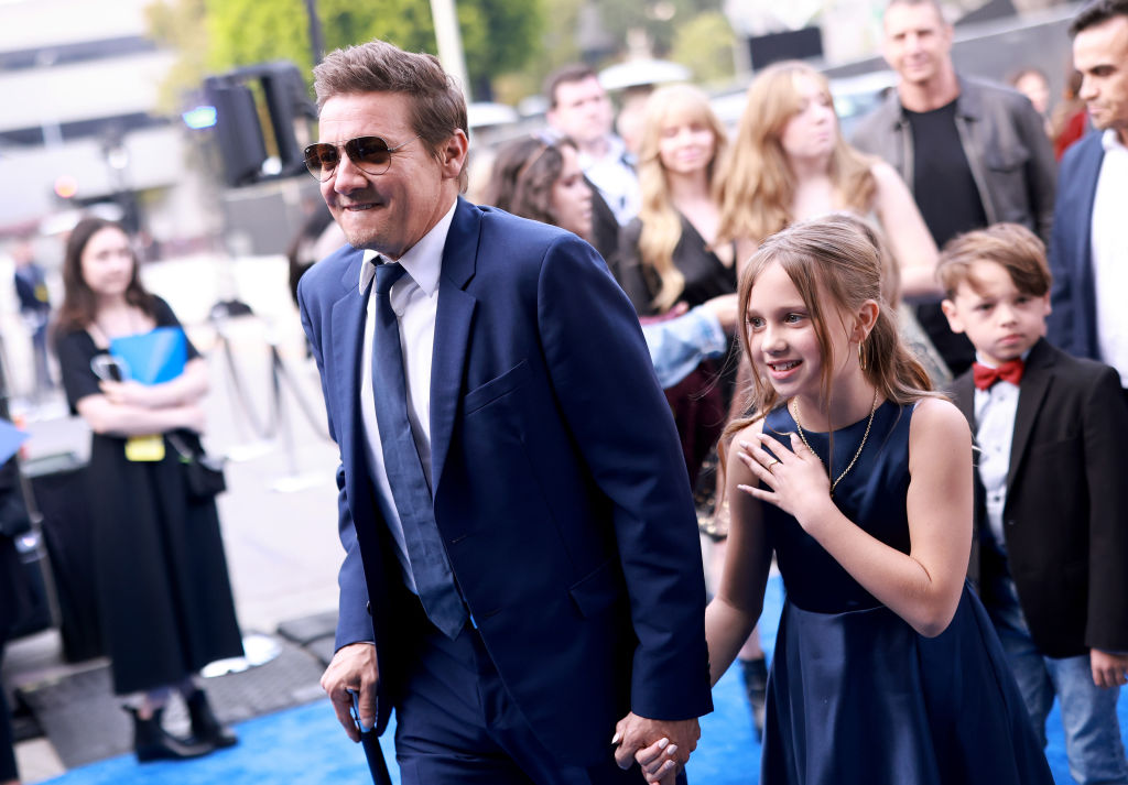 Jeremy Renner and daughter Ava Berlin Renner. Photo / Getty Images