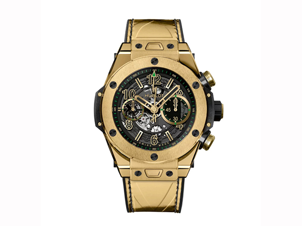 The 100m world record-holder looks to Hublot as his trusty timepiece. Picture / The Telegraph