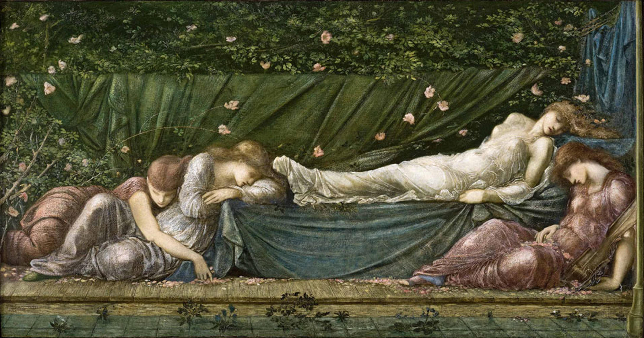 'The Rose Bower', from The Legend of Briar Rose series of paintings by Edward Burne-Jones. Photo / Alamy