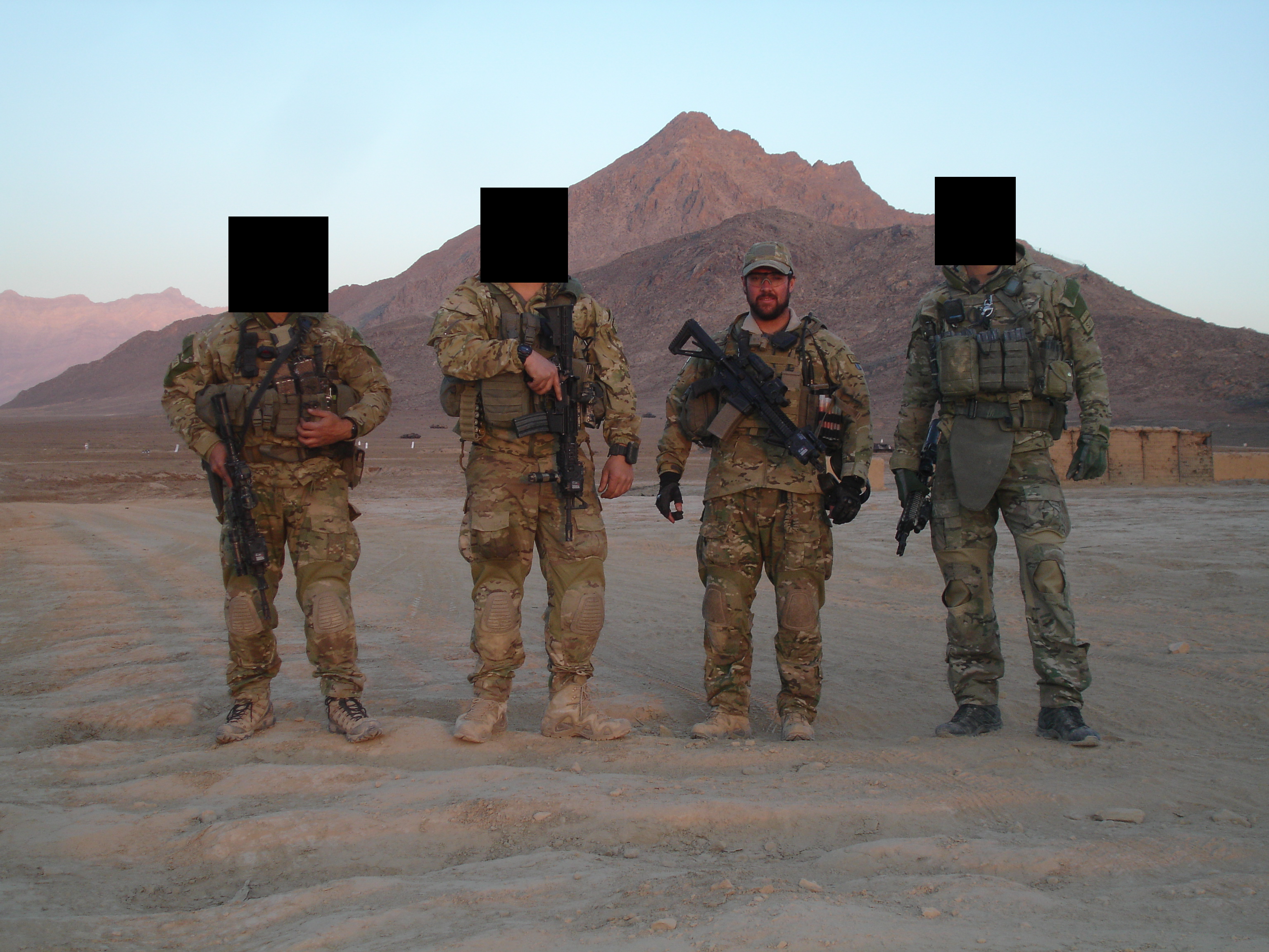 Gregg Johnson with other NZSAS troopers in Afghanistan. Photo / Supplied