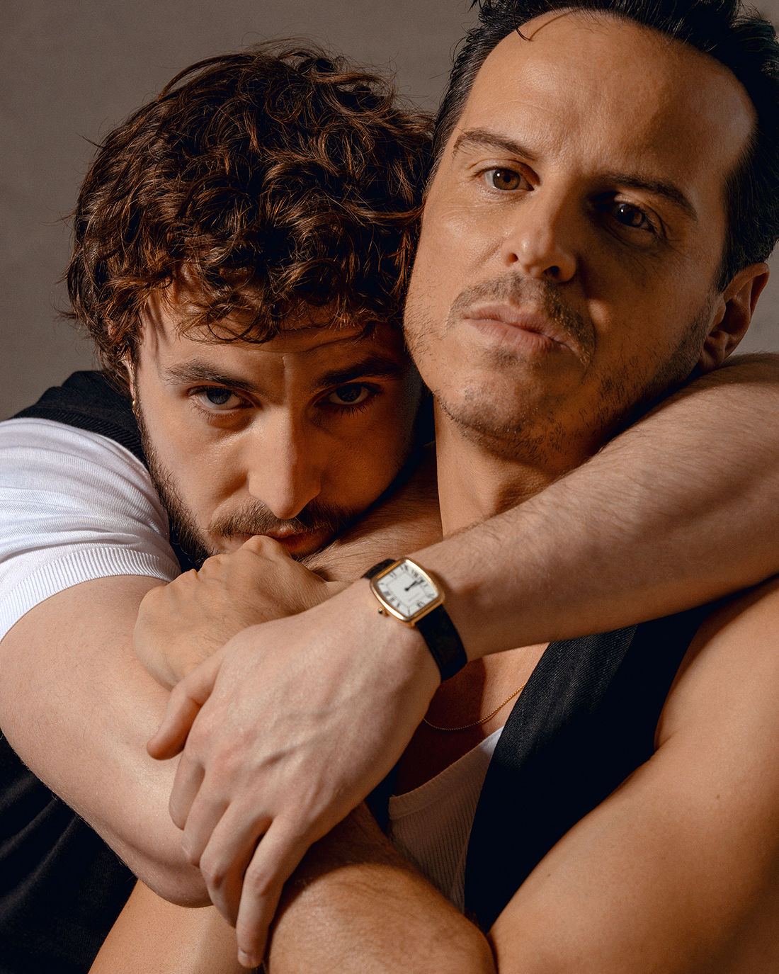 Paul Mescal, left, and Andrew Scott, who star in 'All of Us Strangers,' in Los Angeles. Photo / Ryan Pfluger, The New York Times