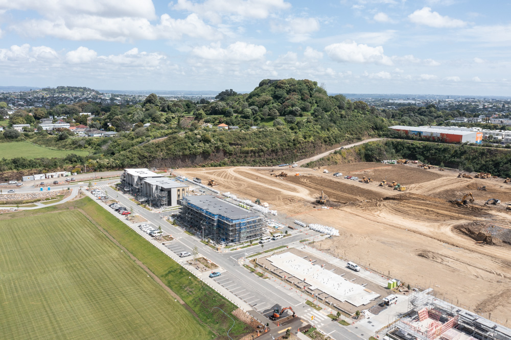 Now building in the heart of the ex-quarry. Photo / Jason Dorday