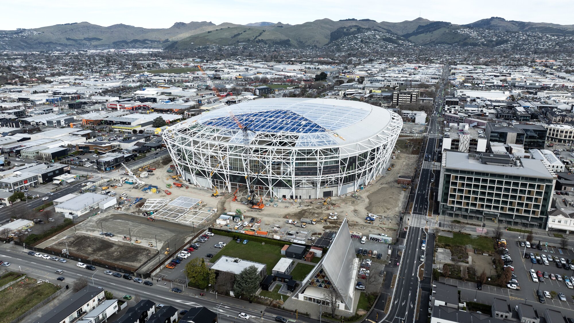 One New Zealand Stadium, Christchurch’s new Stadium at Te Kaha, under construction. Photo / George Heard