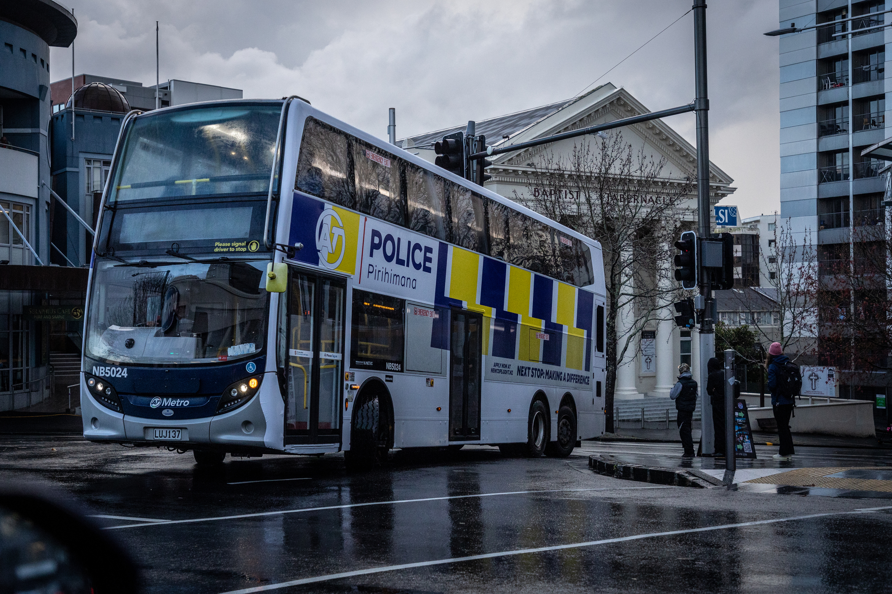 MediaWorks currently holds the contract for all advertising on AT buses. Photo / Michael Craig