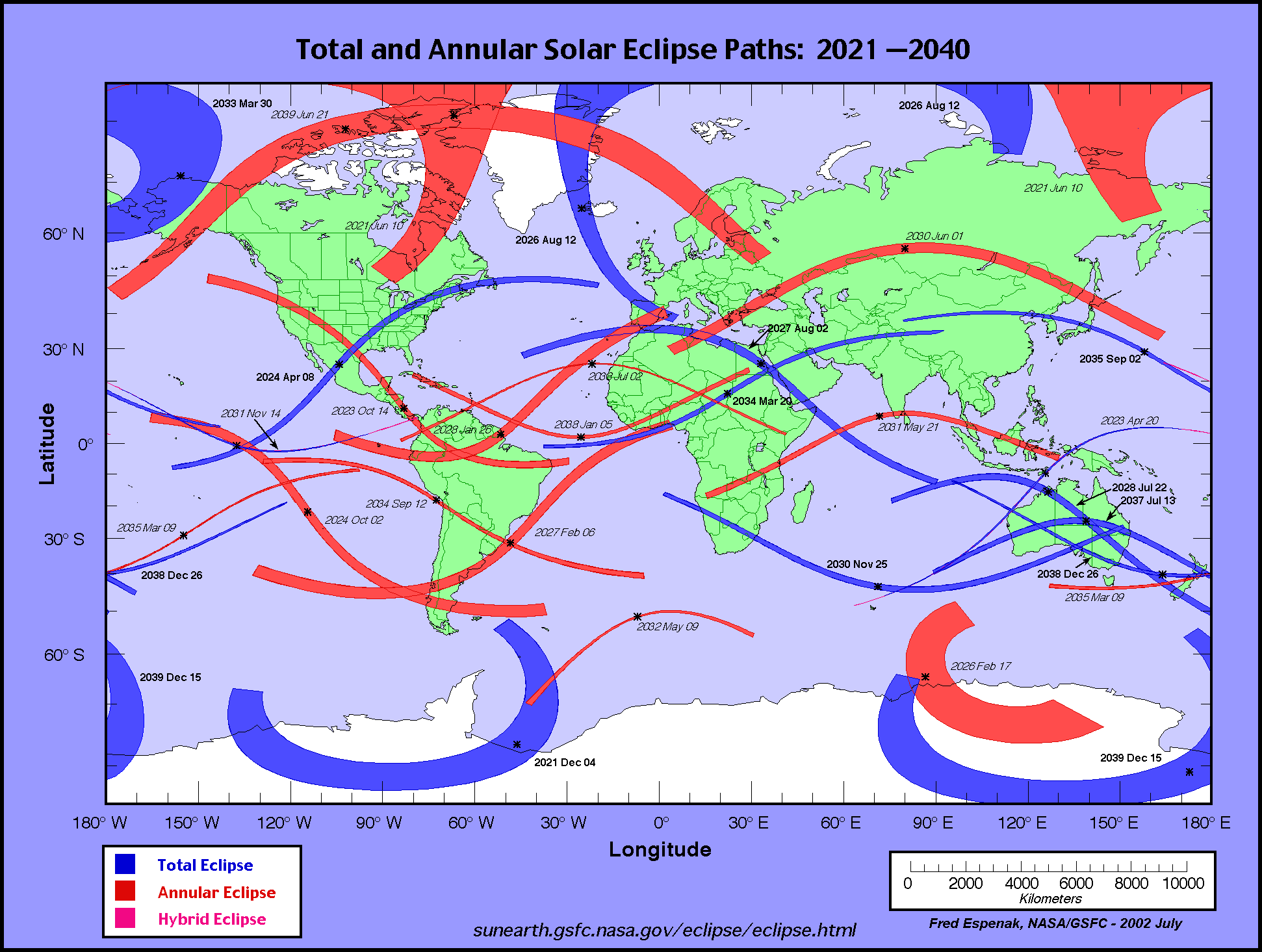 Where will the next eclipse be? Nasa map helps plan future holidays - NZ  Herald