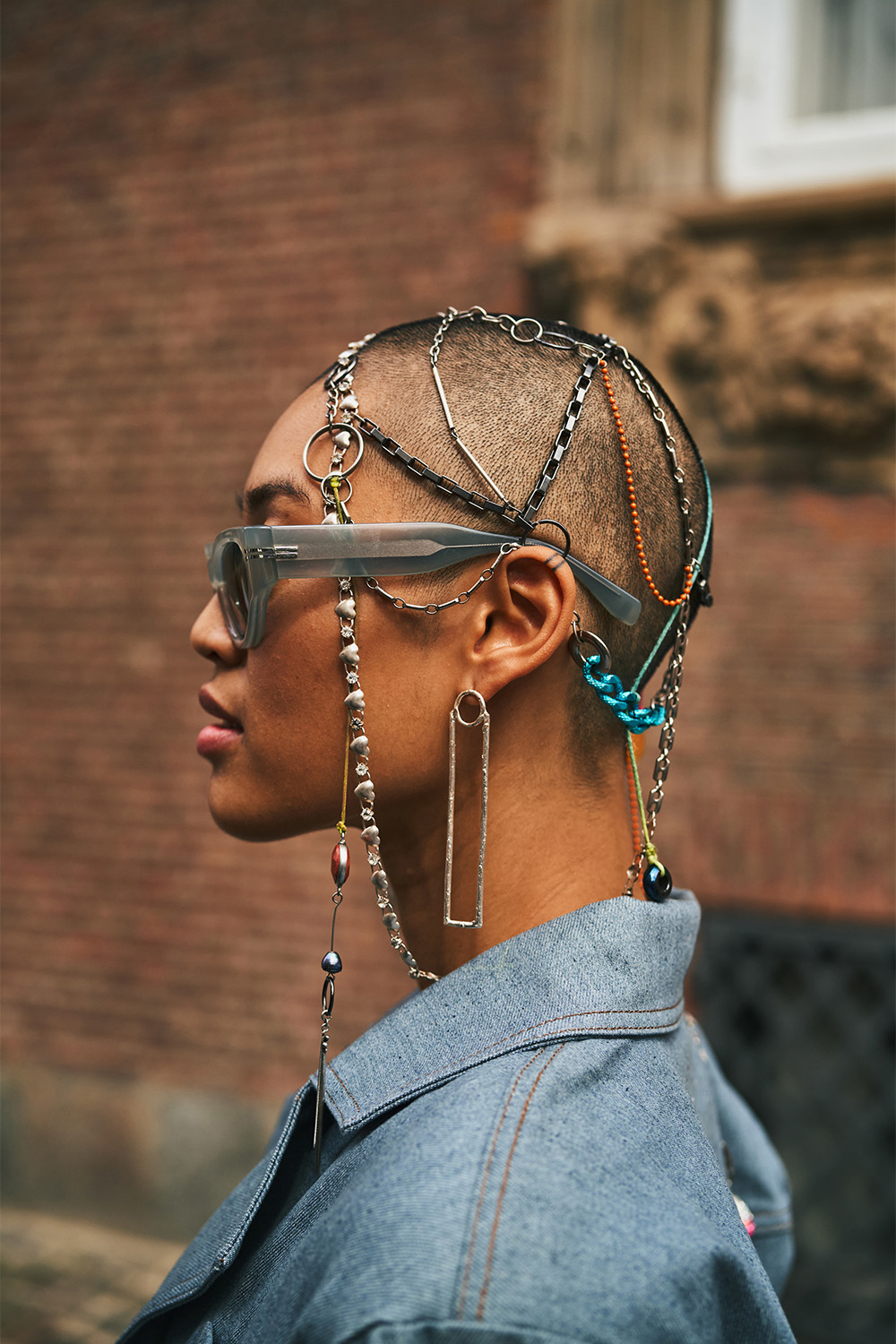 A headpiece that evokes those worn by Cleopatra. Photo / Simbarashe for The New York Times