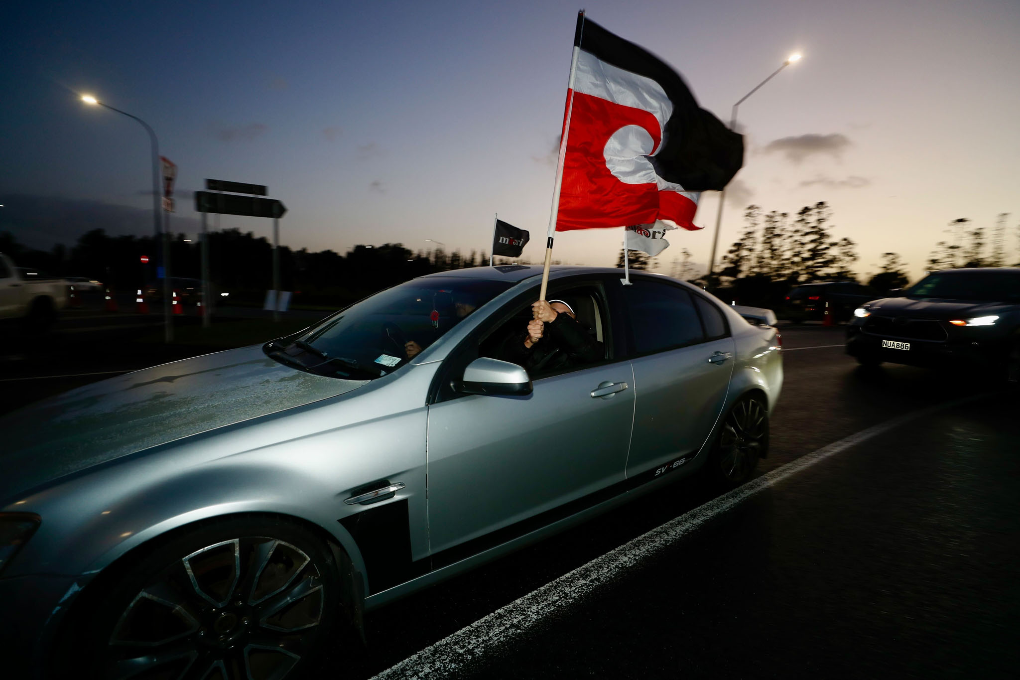 Convoys of protesters will travel southbound along Auckland’s Northern Motorway during Wednesday morning’s commute. Photo / Dean Purcell