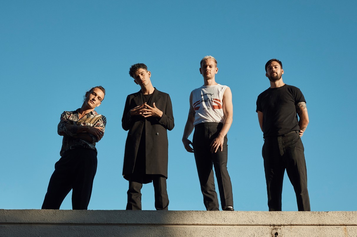 The 1975, from left: George Daniel, Matty Healy, Adam Hann and Ross MacDonald. Photo / Supplied