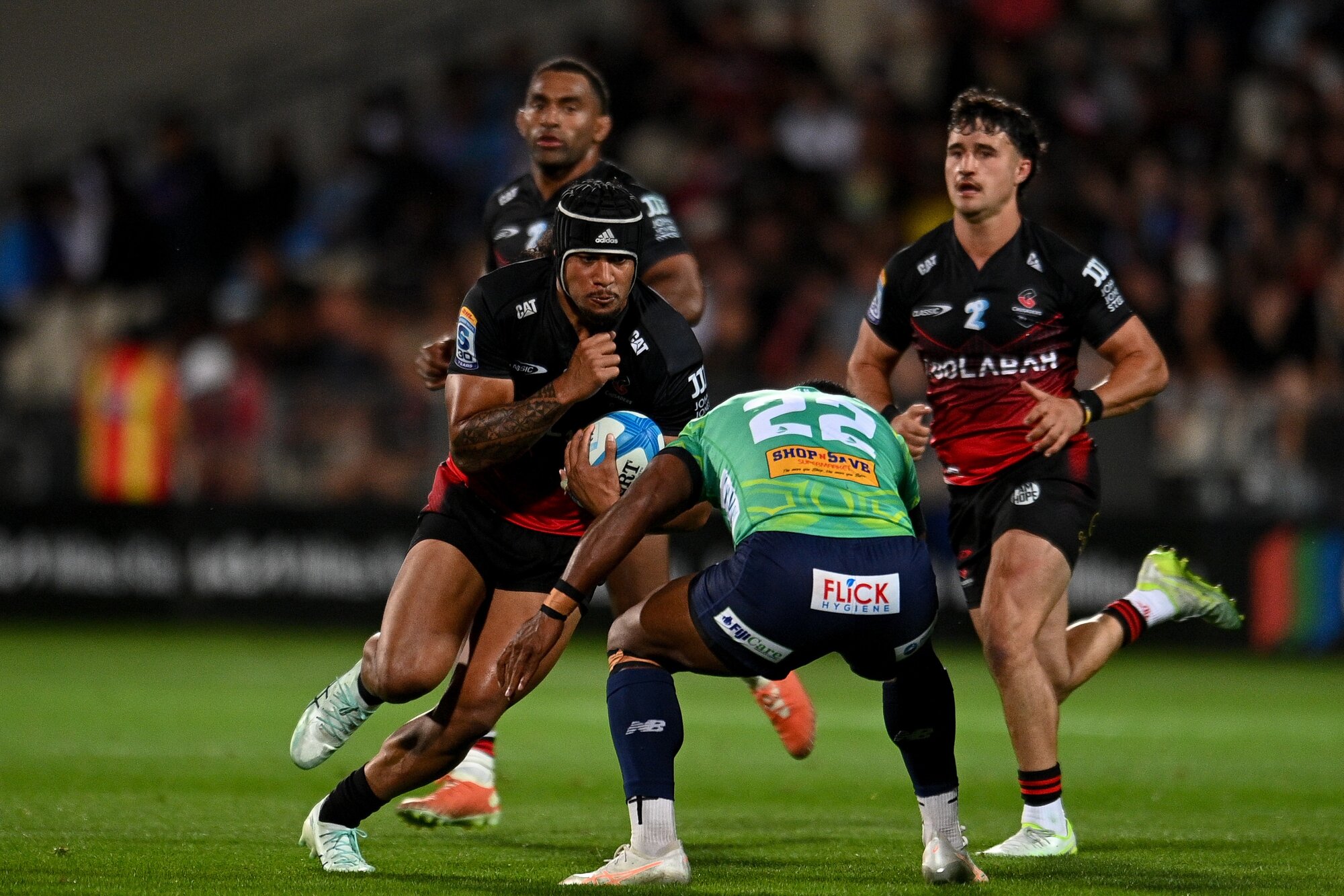 Leicester Fainga'anuku will start as a flanker against the Waratahs for the Crusaders. Photo / Photosport