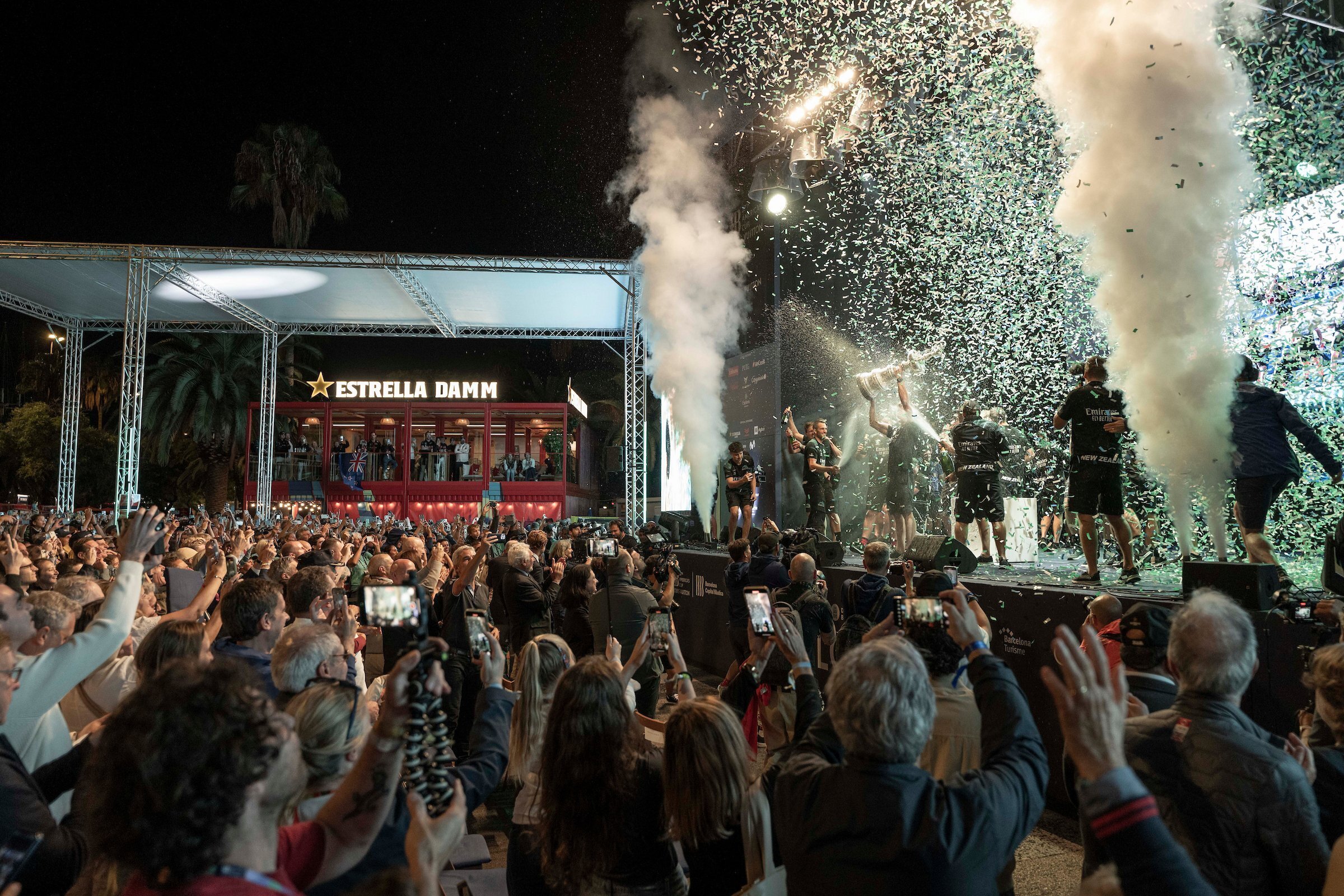October 19, 2024. Louis Vuitton 37th America's Cup, Prizegiving. EMIRATES TEAM NEW ZEALAND, winners of the America’s Cup.
picture supplied
credit: Ian Romain, America's Cup
FREE FOR EDITORIAL USE