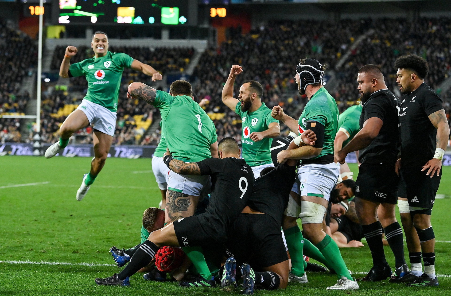 Rugby Ireland captain Johnny Sexton and coach Andy Farrell react to famous series win over All Blacks