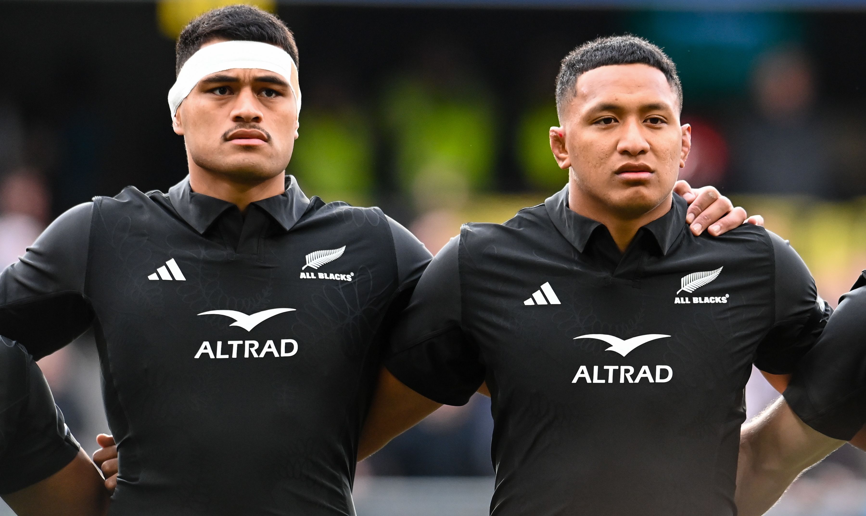 With Tupou Vaa'i (left) injured, Samipeni Finau has been listed as a possible lock in the All Blacks squad. Photo / Photosport