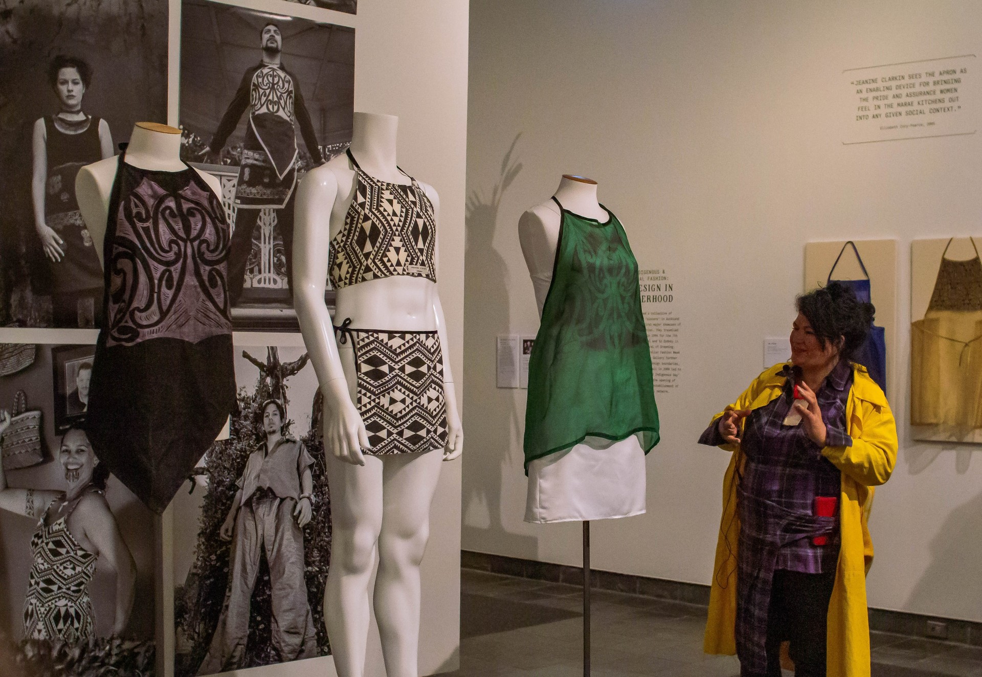 Distinctive garments created by designer Jeanine Clarkin feature in the touring exhibition Te Aho Tapu Hou: The New Sacred Thread, showing at Taupō Museum from Saturday. Photo / Beka Maree Photography