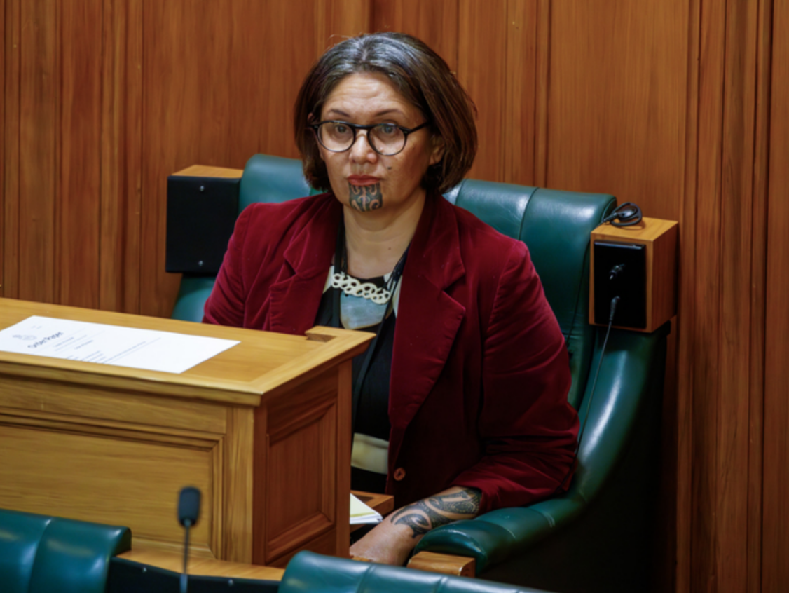 Former Green list MP Darleen Tana in her seat in 