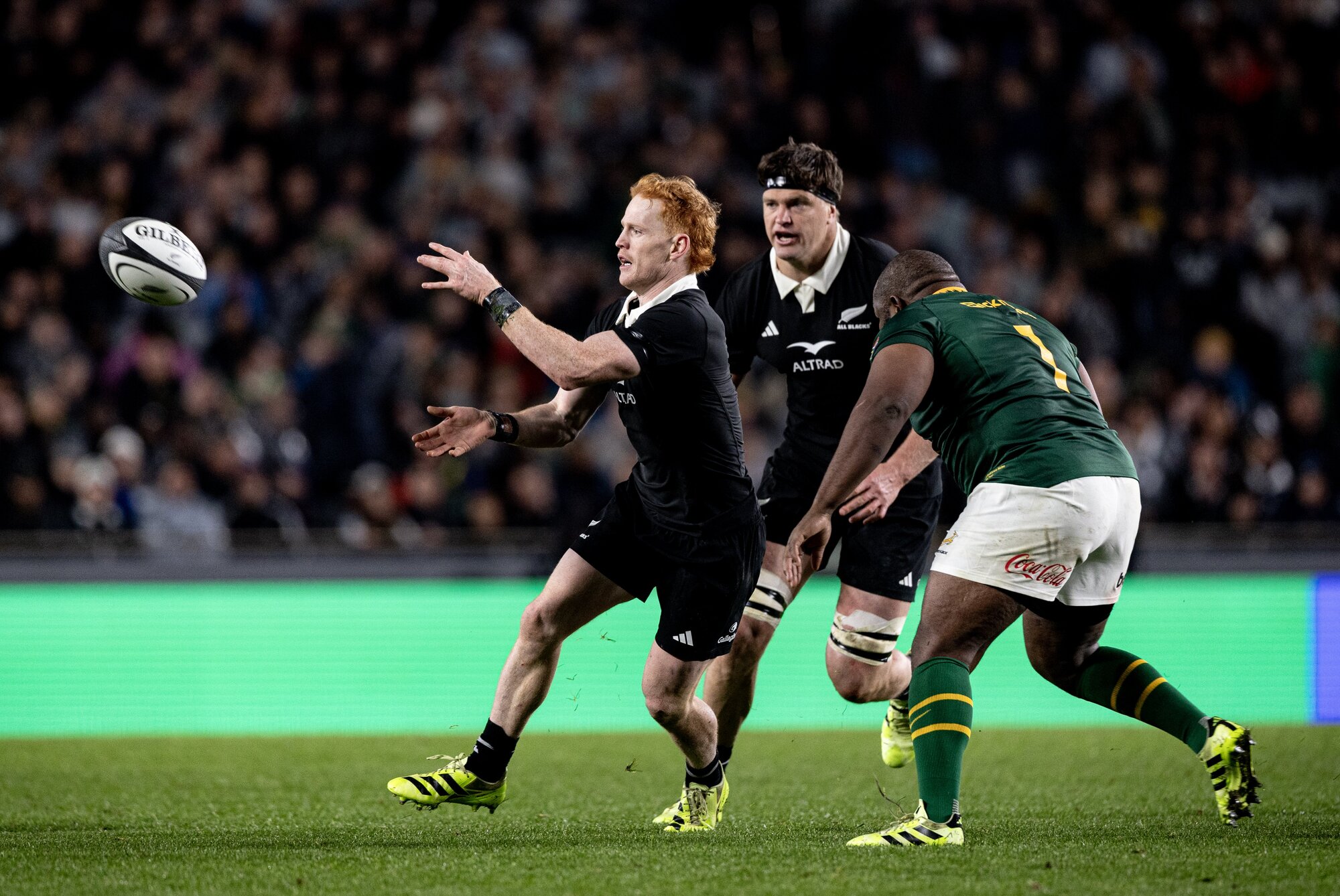 All Black Finlay Christie in action. Photo /  Dean Purcell