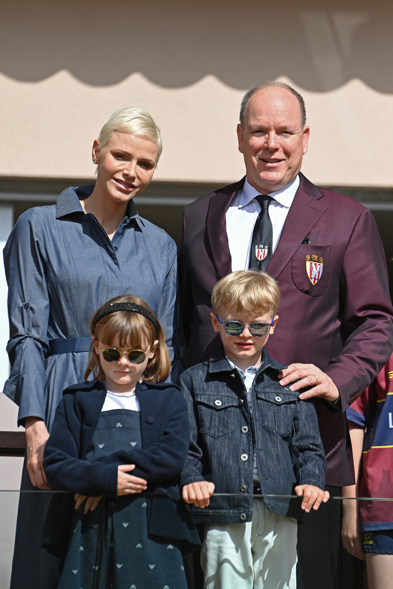 Princess Charlene of Monaco, Prince Albert II of Monaco, Prince Jacques of Monaco and Princess Gabriella of Monaco. Photo / Getty Images
