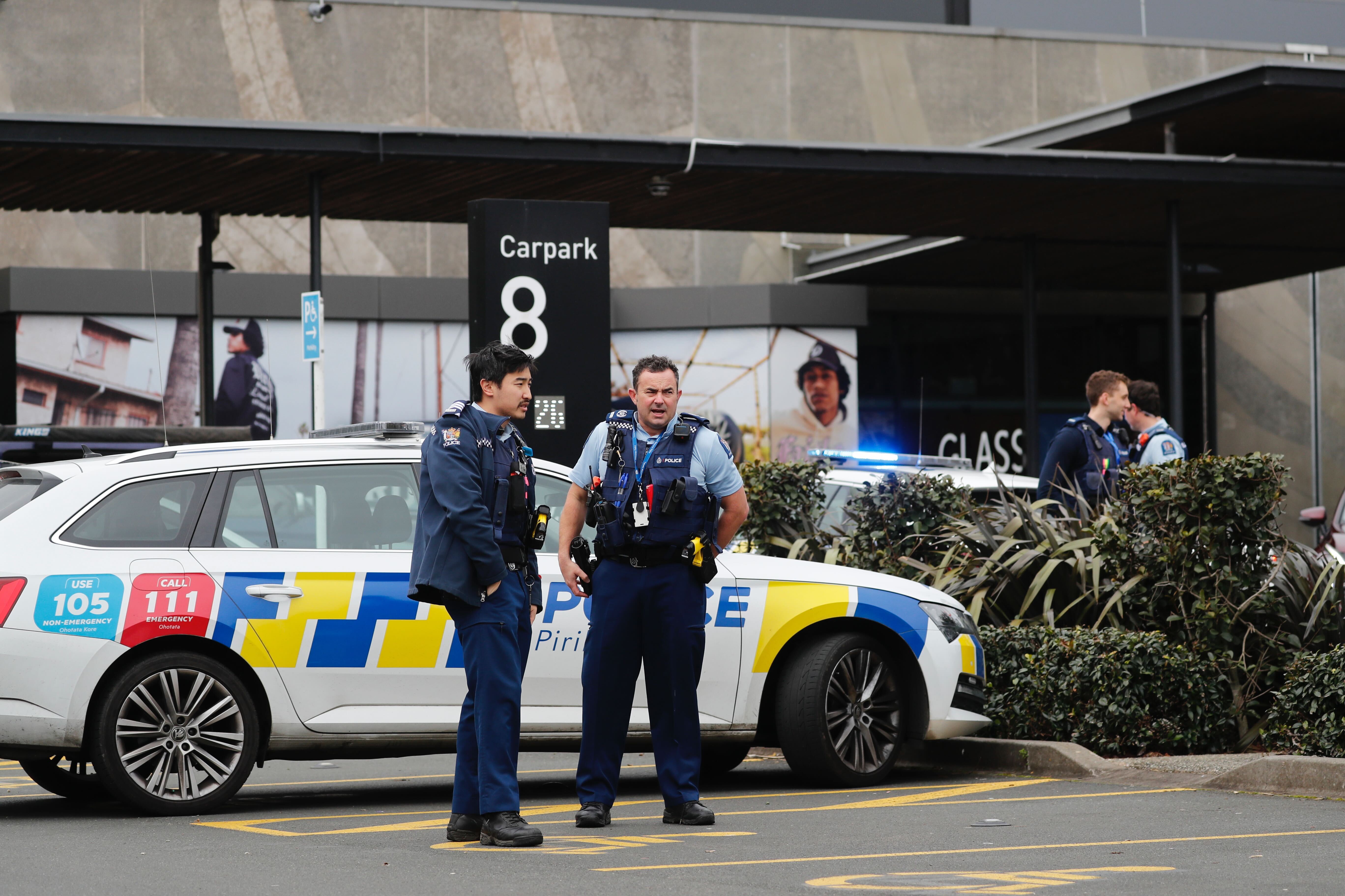 Police outside Sylvia Park, Auckland after reports of a fight at the food court. Photo / Dean Purcell July 25 2023