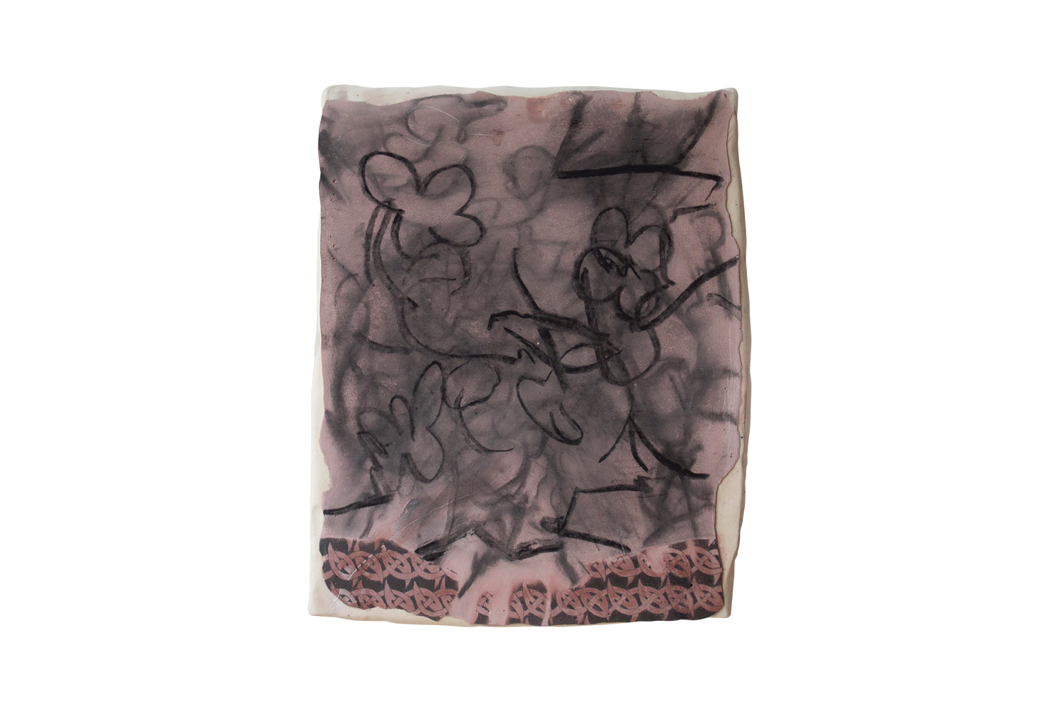 Thom Hinton, ‘Clay Dance’, 2022. Clay, plaster, oxide, charcoal, and graphite. 240 x 300. Photo / Courtesy of the artist and Paper Anniversary
