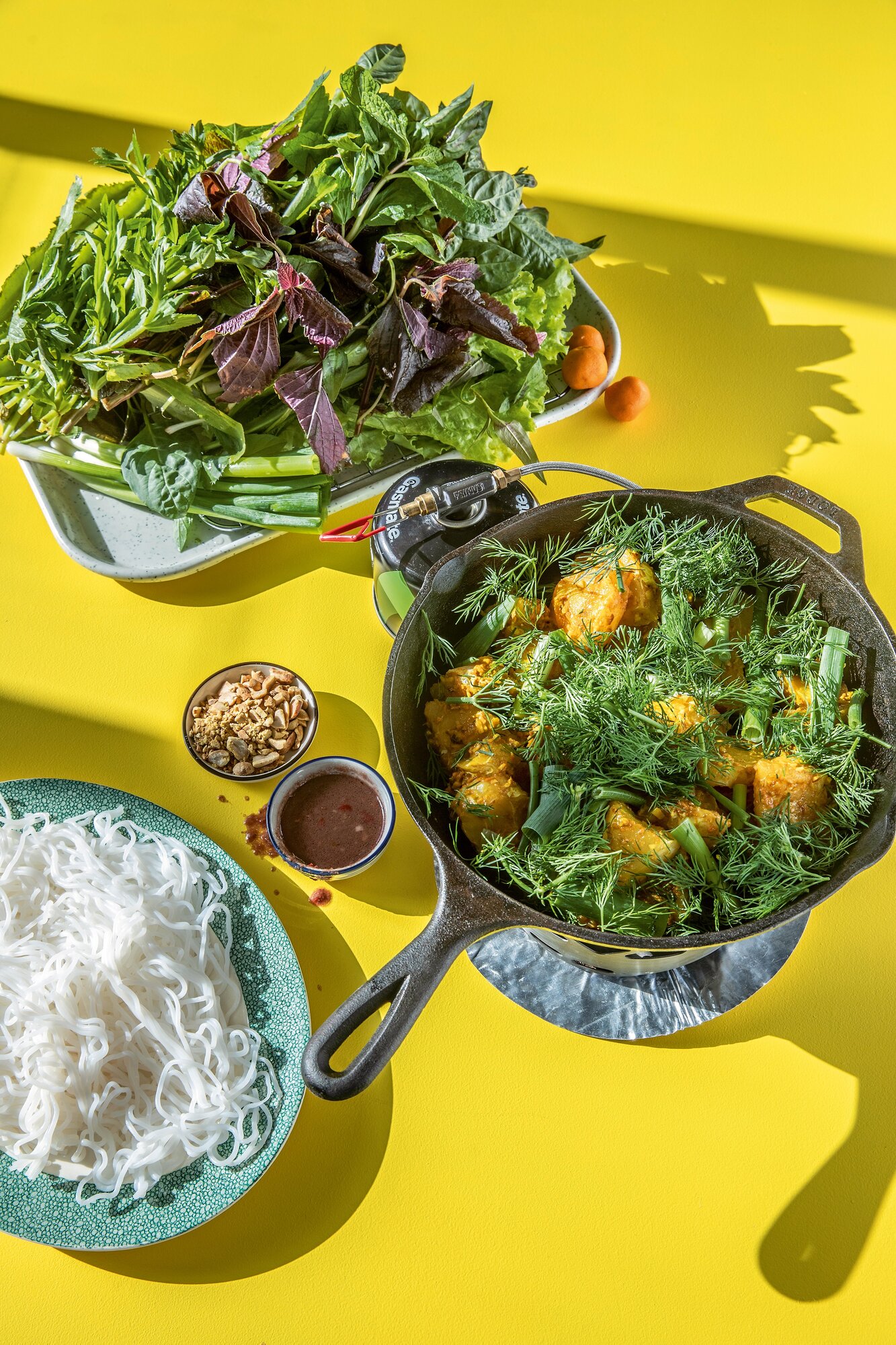 With all the right ingredients at hand – including the time-intensive (but worth it) fermented rice – this vibrant Vietnamese dish is relatively simple to make. Photo / Mark Chew
