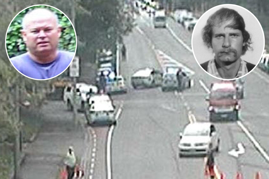We analyse what Jan Molenaar's Napier siege, inset left, David Gray's Aramoana massacre, inset right, and the Christchurch attacks, main picture, have in common. Photos / File