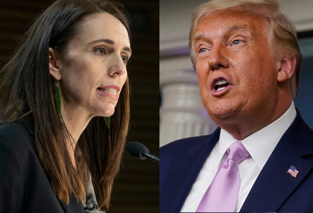 Prime Minister Jacinda Ardern and US President Donald Trump. Photos / Mark Mitchell, AP
