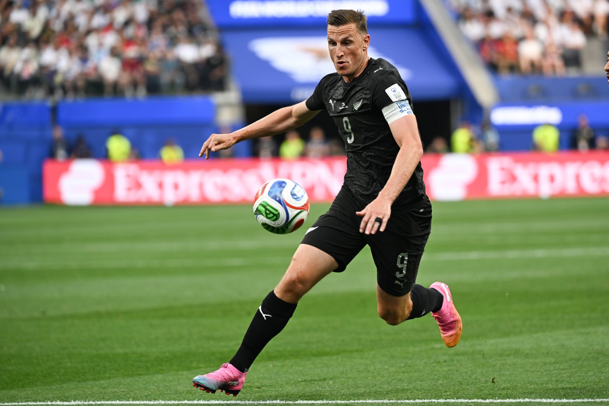 Chris Wood was exceptional in the All Whites' opening World Cup match against Iran. Photo / Getty Images