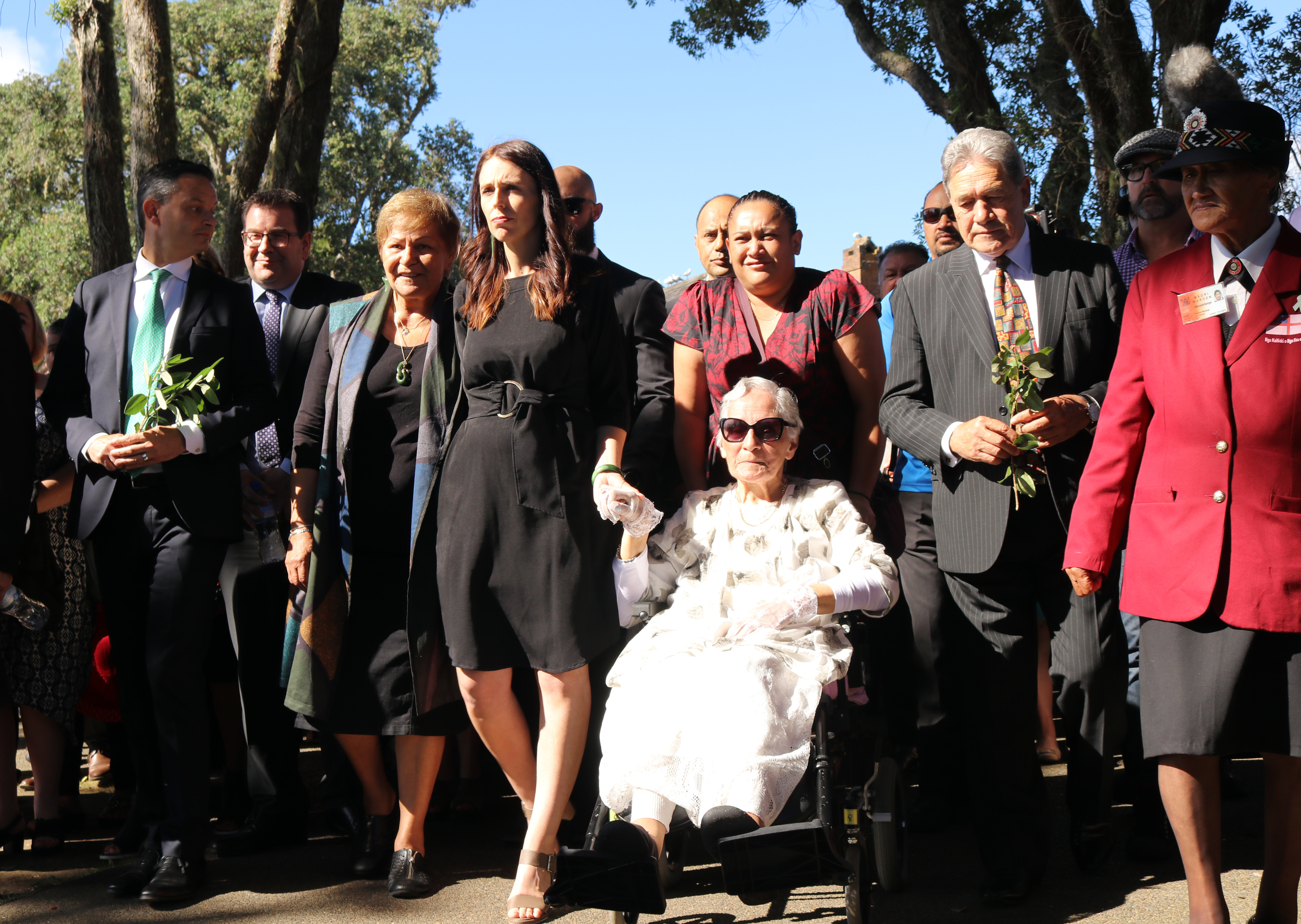 In 2018, Prime Minister Jacinda Ardern arrived at the Waitangi Treaty Grounds hand-in-hand with Titewhai Harawira. Photo / Peter de Graaf