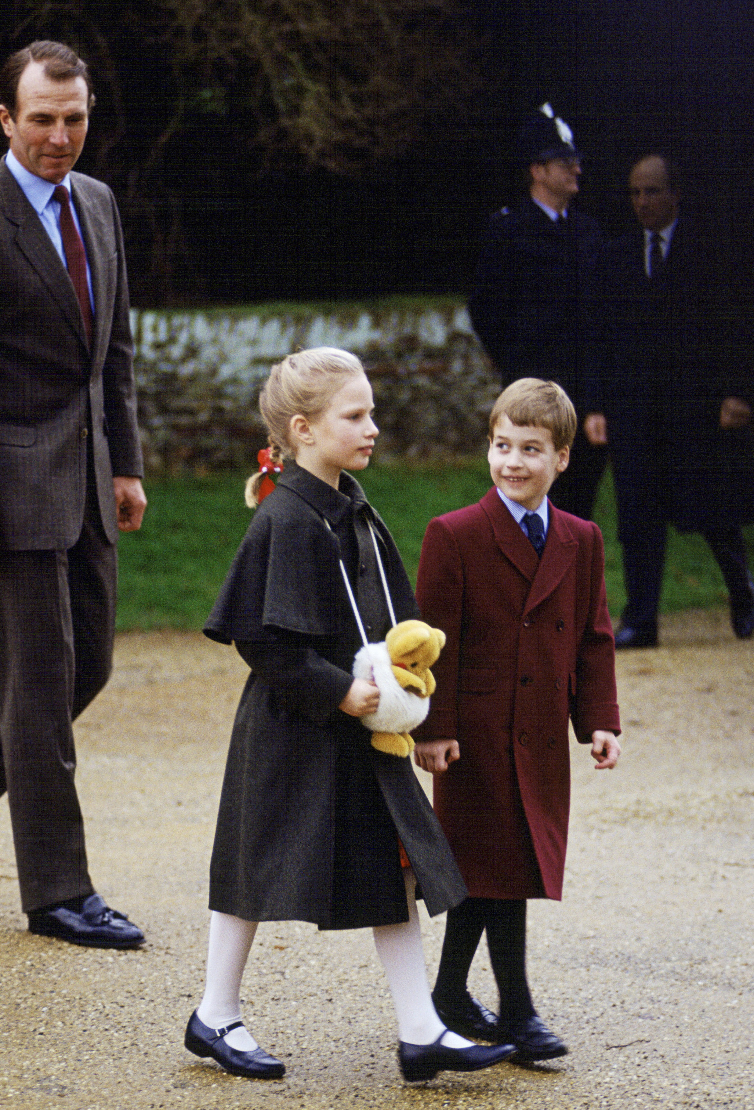 William and Zara together at the Christmas Day service in 1988. Photo / Getty Images