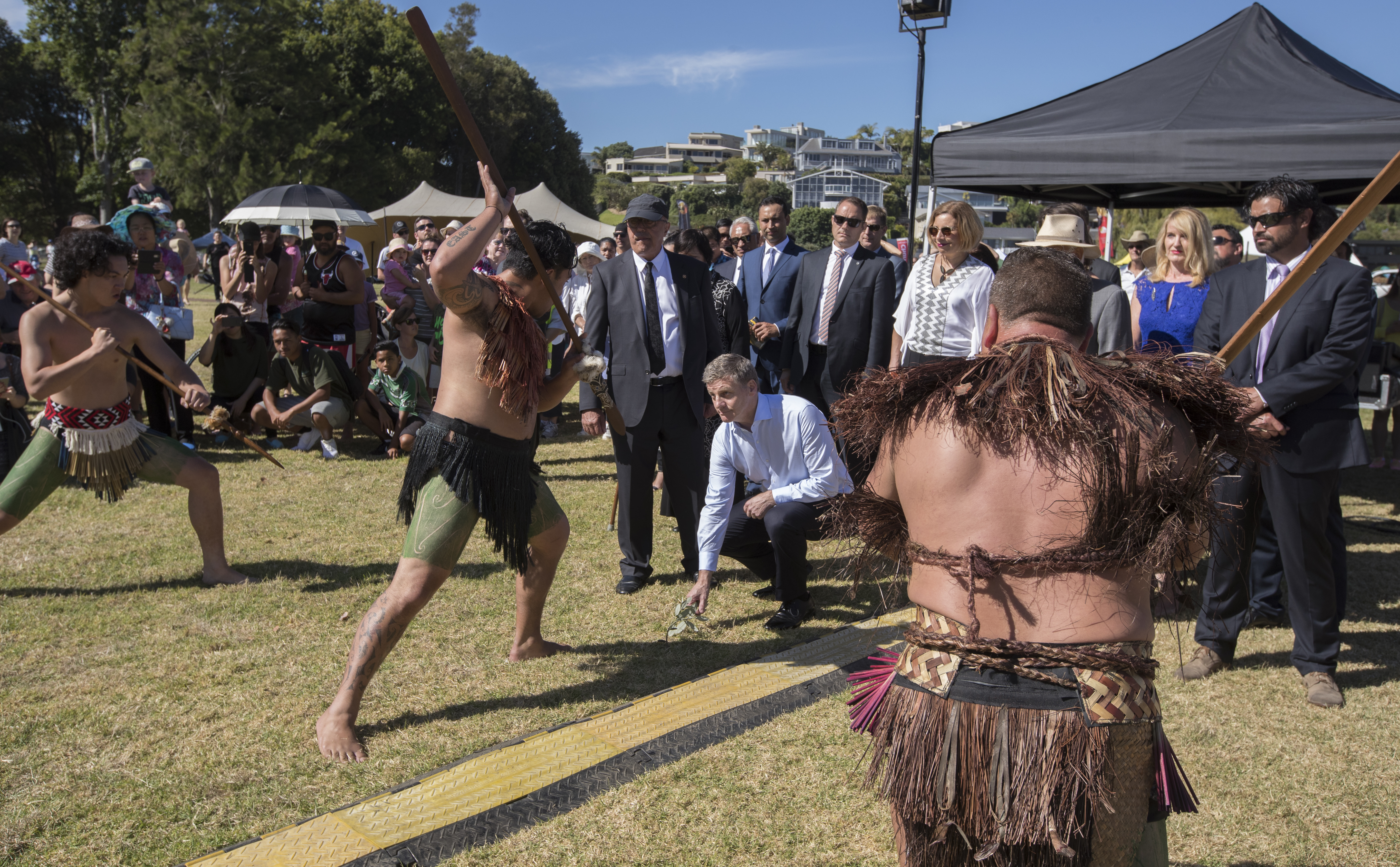 Bill English during the Ngati Whatua Orakei Waitangi Day celebrations in 2017. Photo / Brett Phibbs  