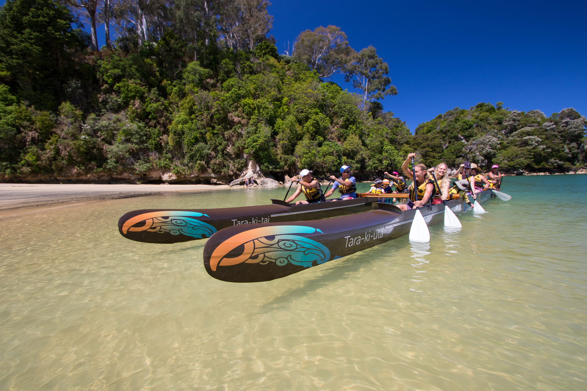 Waka Abel Tasman tours take guests out on the waters of Abel Tasman National Park. Photo / Ian Trafford