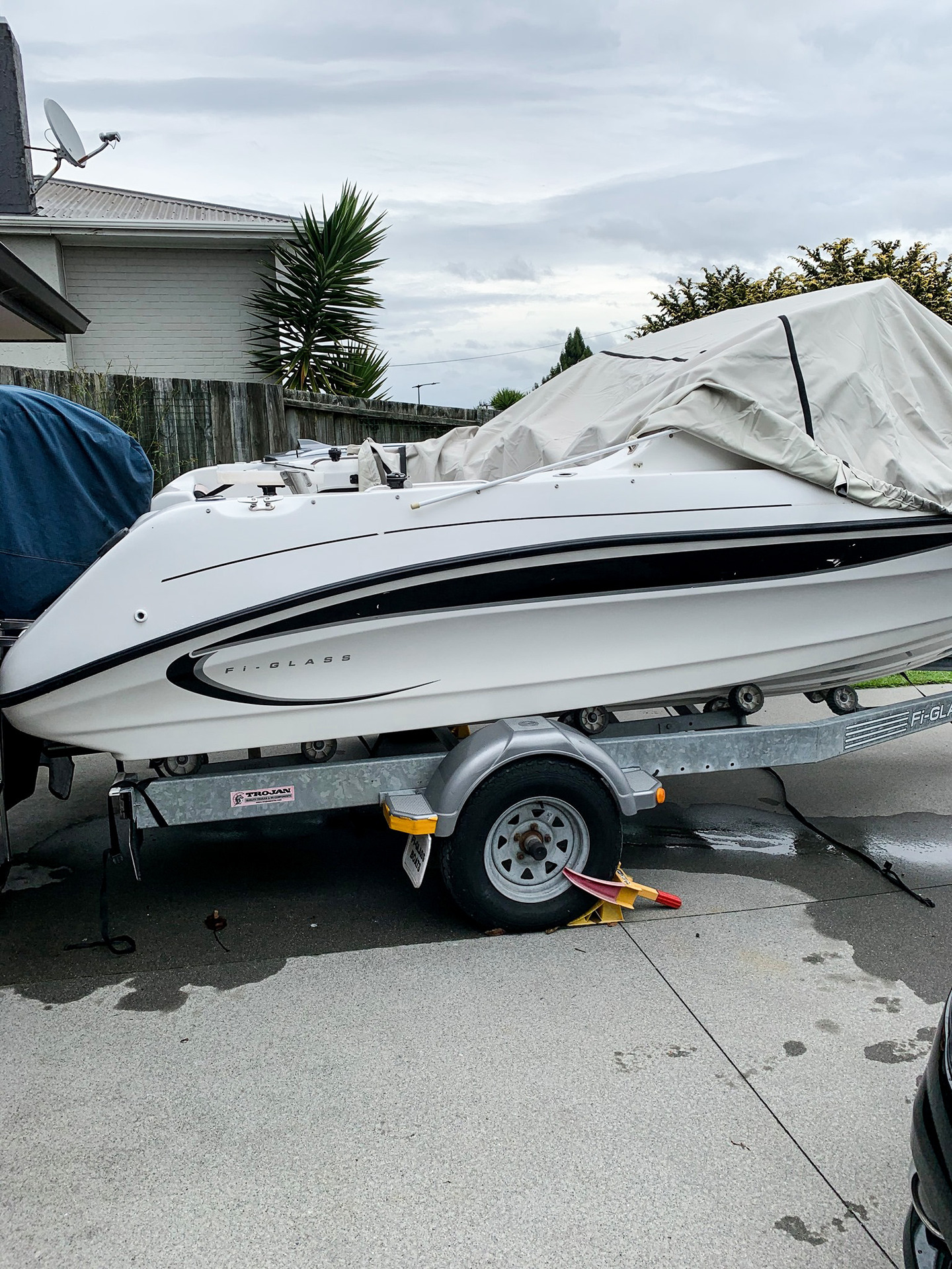 A boat seized by police as part of Operation Trojan Shield. Photo / NZ Police