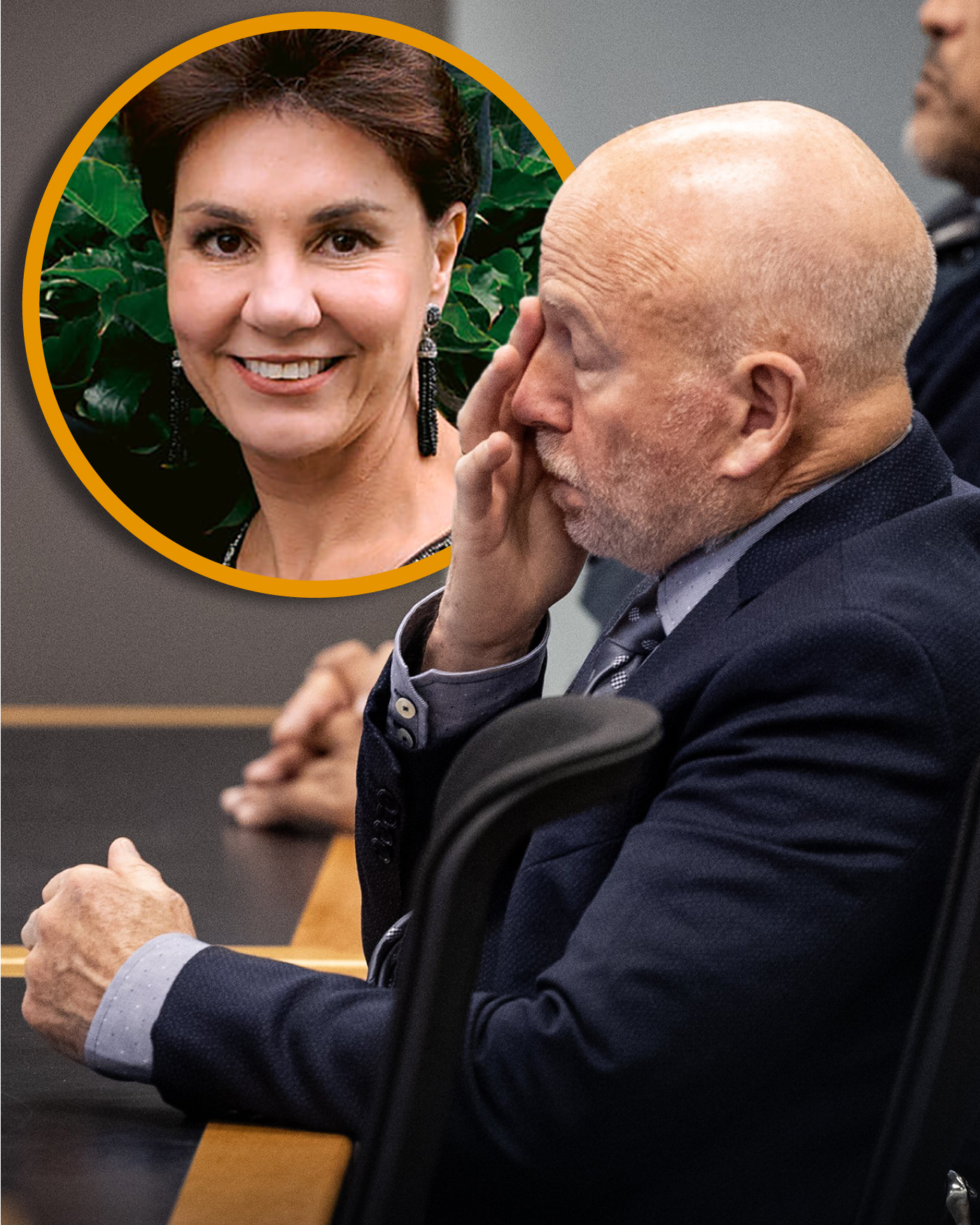 Philip Polkinghorne appears in the High Court at Auckland for his murder trial, now in its third week. He is accused of strangling wife Pauline Hanna. Photo / Jason Oxenham