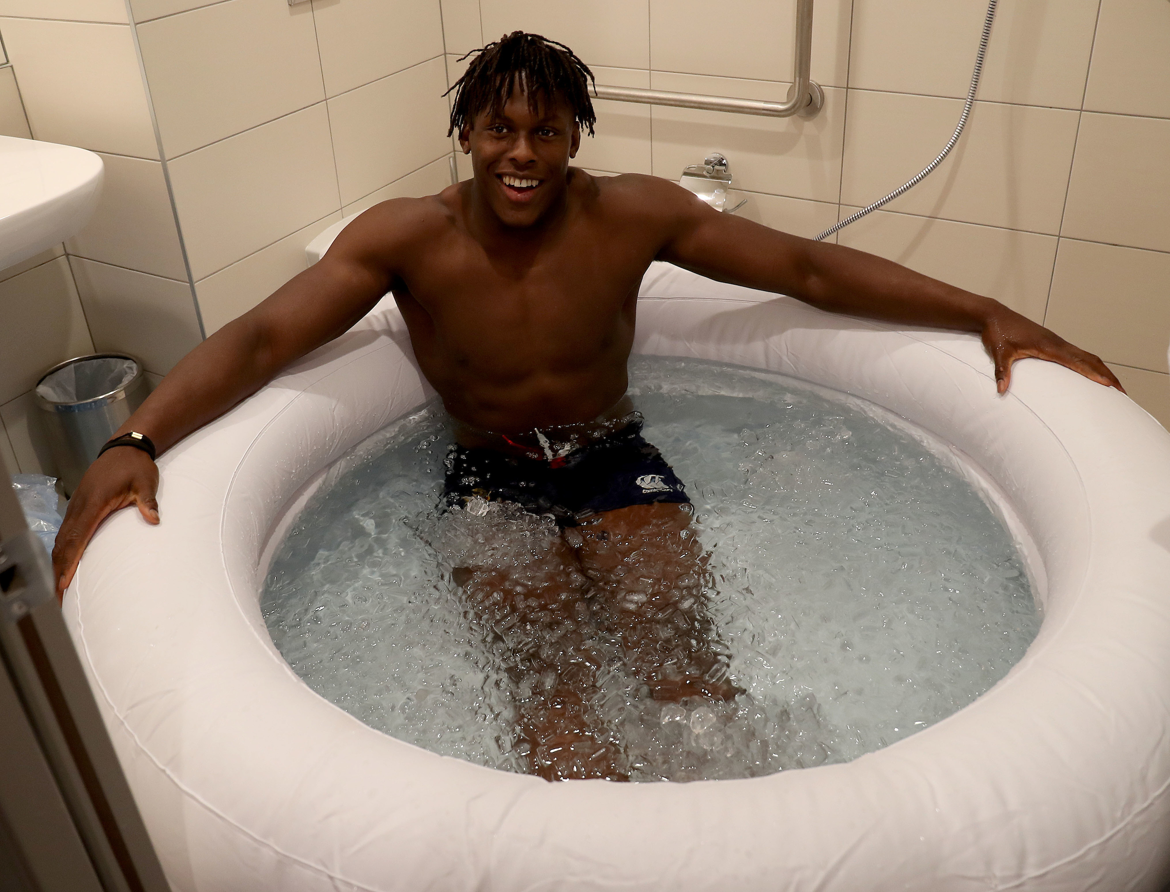 Progressive Rugby believes Maro Itoje shouldn't be playing – and should instead be recovering from a long season – as he is on the verge of playing above agreed maximum minutes in a season. Photo / Photosport