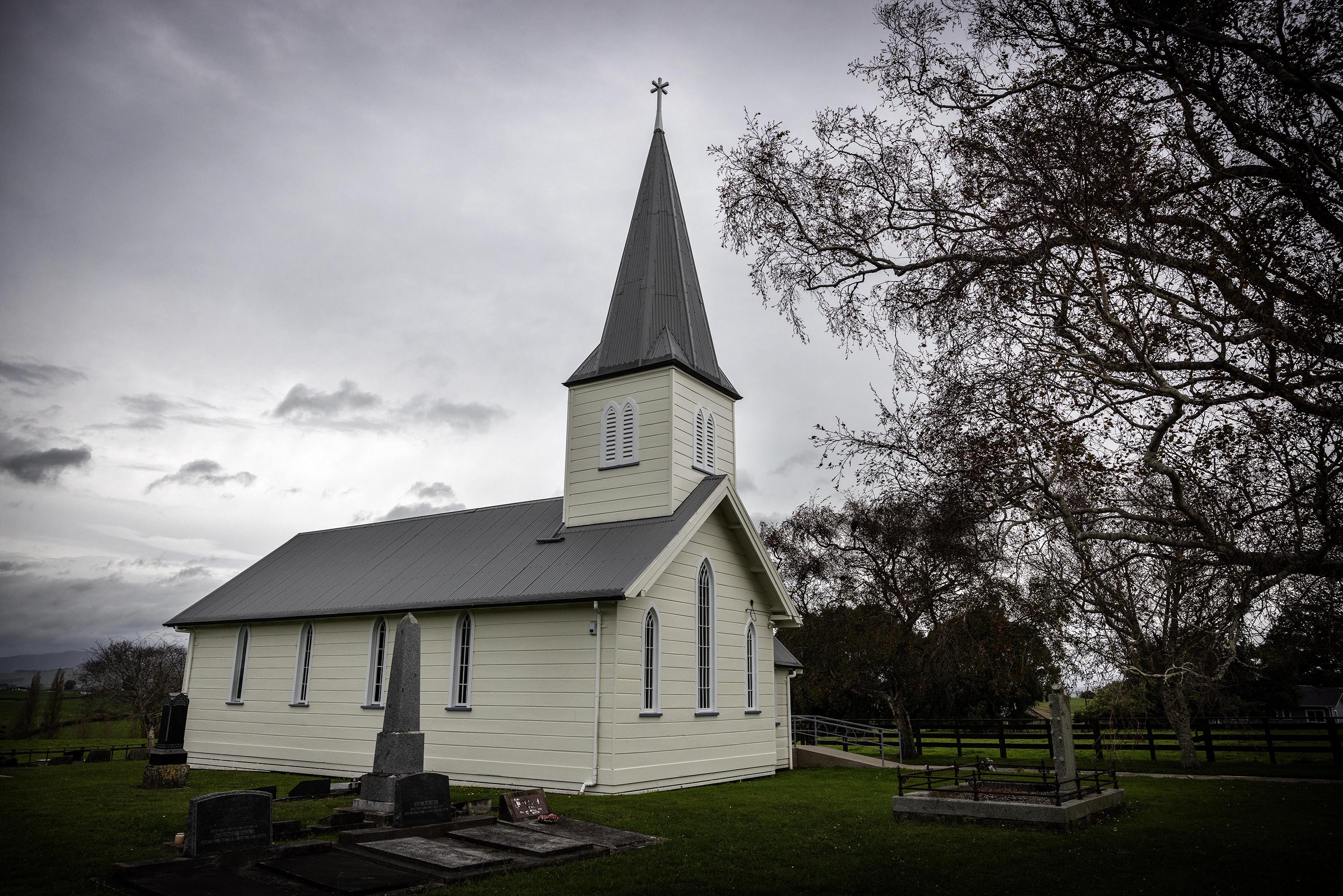 The Anglican mission church at Rangiaowhia, built with the help of Māori in 1856. Photo / Mike Scott