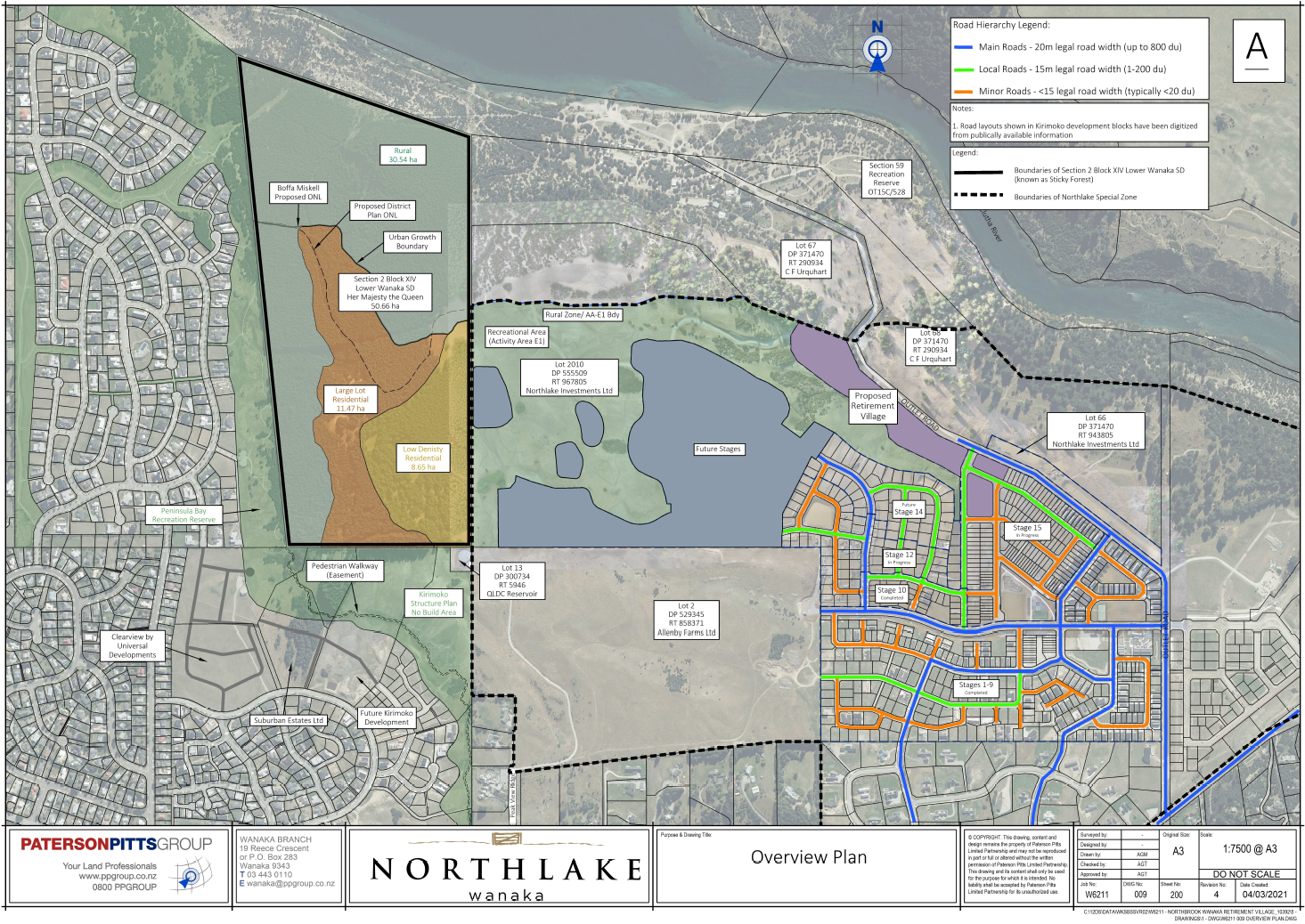 The brown and tan areas of landlocked Sticky Forest on the left side of the map are proposed to be rezoned to allow housing development, including the 