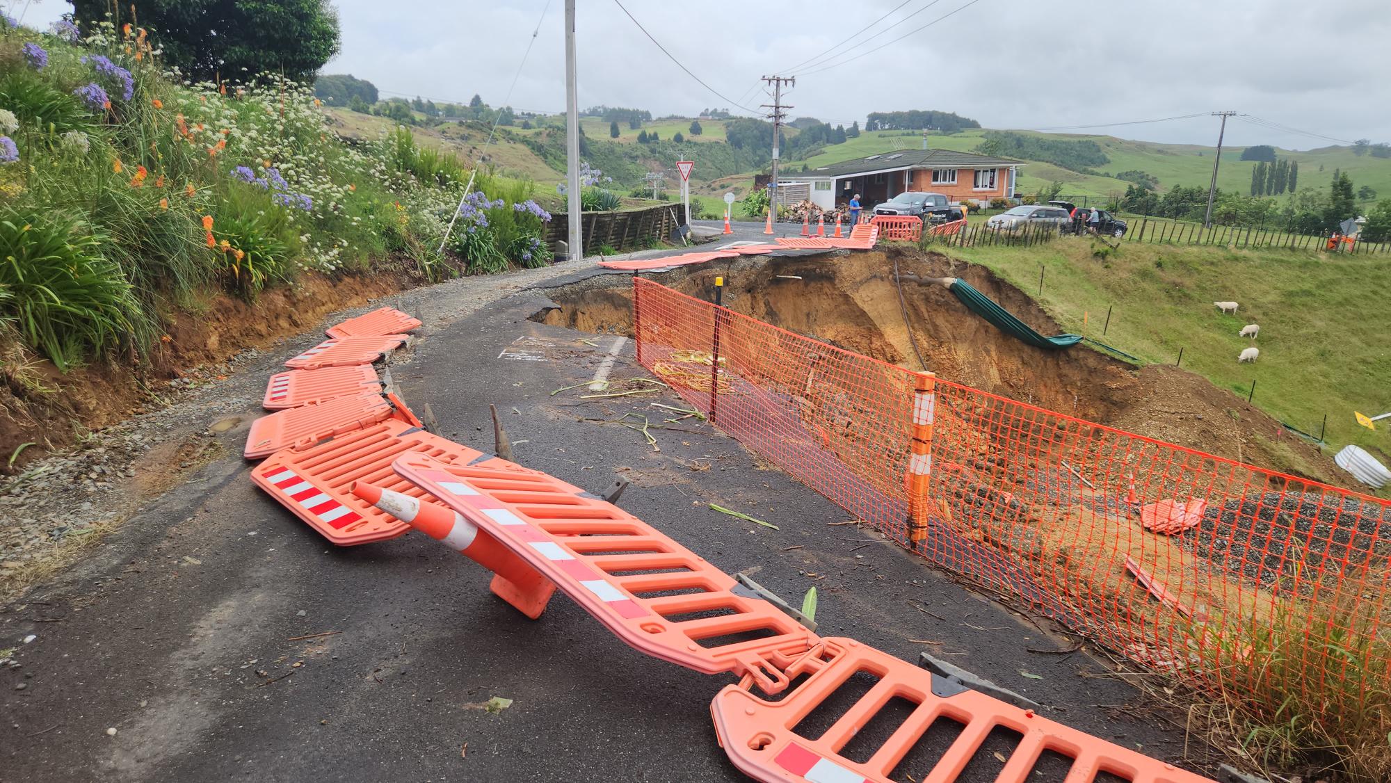 There are lots of slips in the Waitomo District that have yet to be cleared. Photo / Waitomo District Council Facebook
