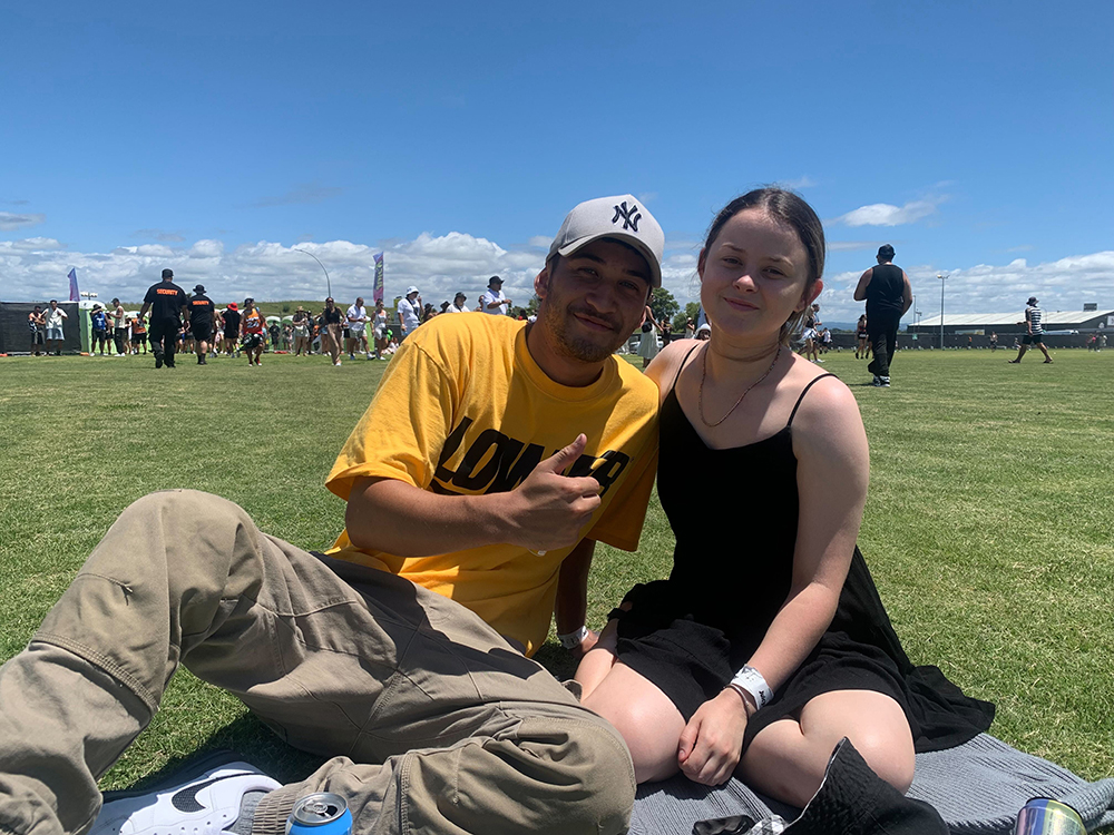 Ducati Hindmarsh and Angel Rivers, from Whakatāne, at Juicy Fest Tauranga 2024. Photo / Megan Wilson