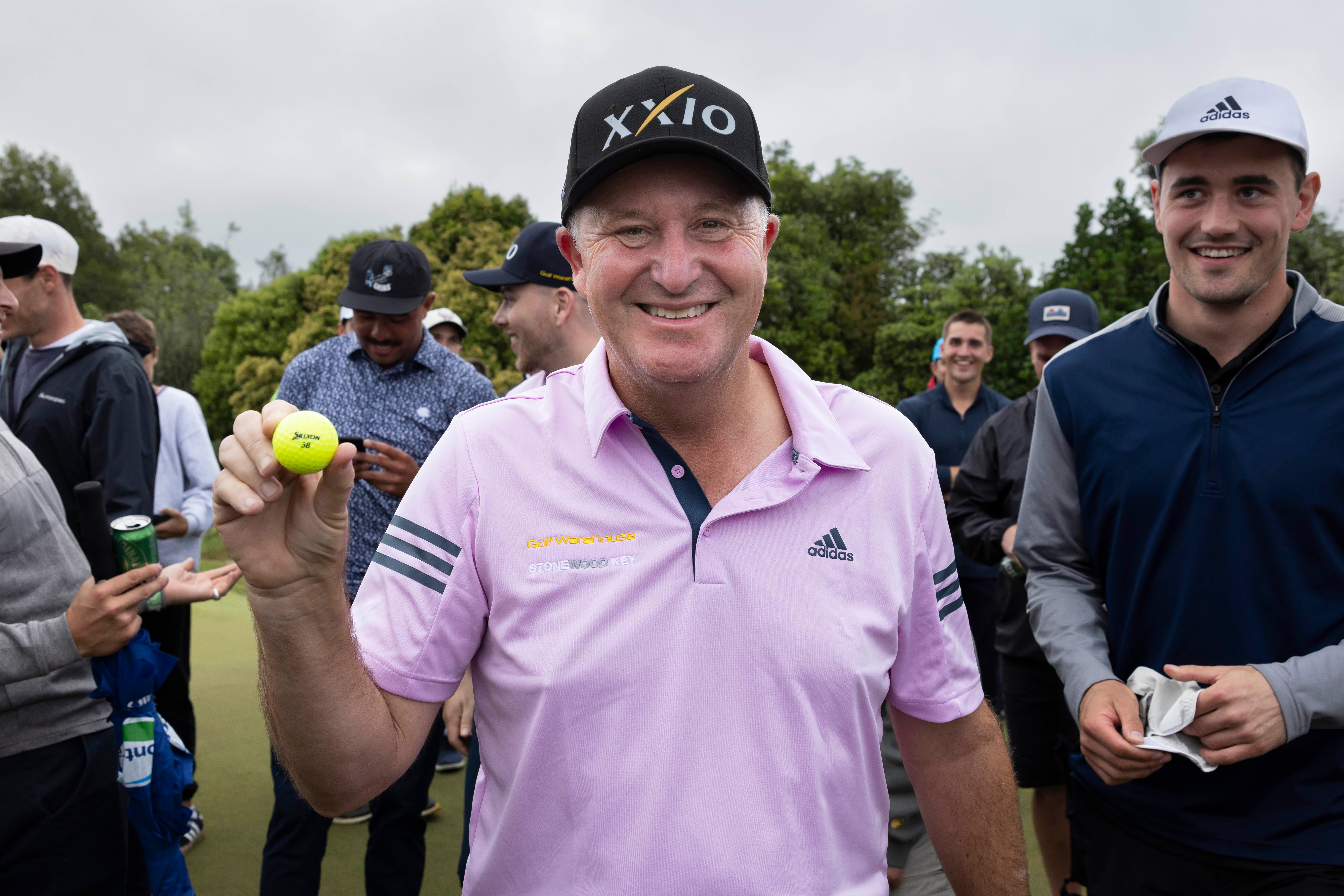 Sir John Key after his hole-in-one in 2022. Photo / Photosport