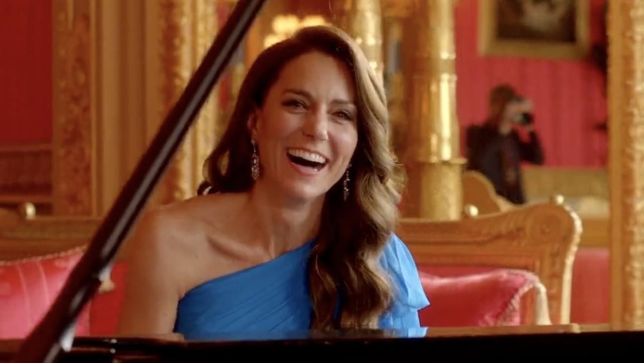 The Princess of Wales wowed fans with a surprise piano performance during the Eurovision final. Photo / Twitter