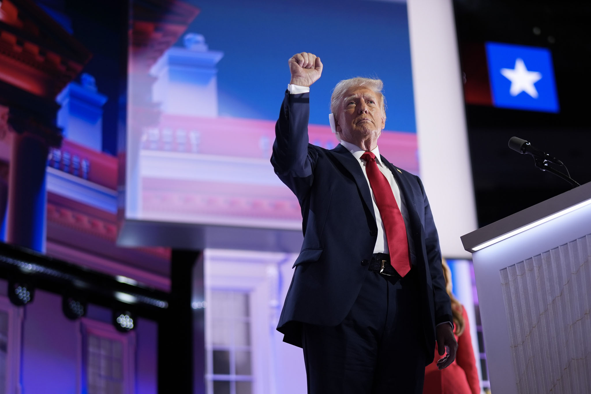 Donald Trump believes it will be easier to beat Kamala Harris than Joe Biden. Photo / Getty