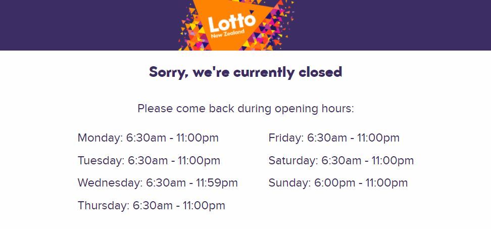 lotto closing time today