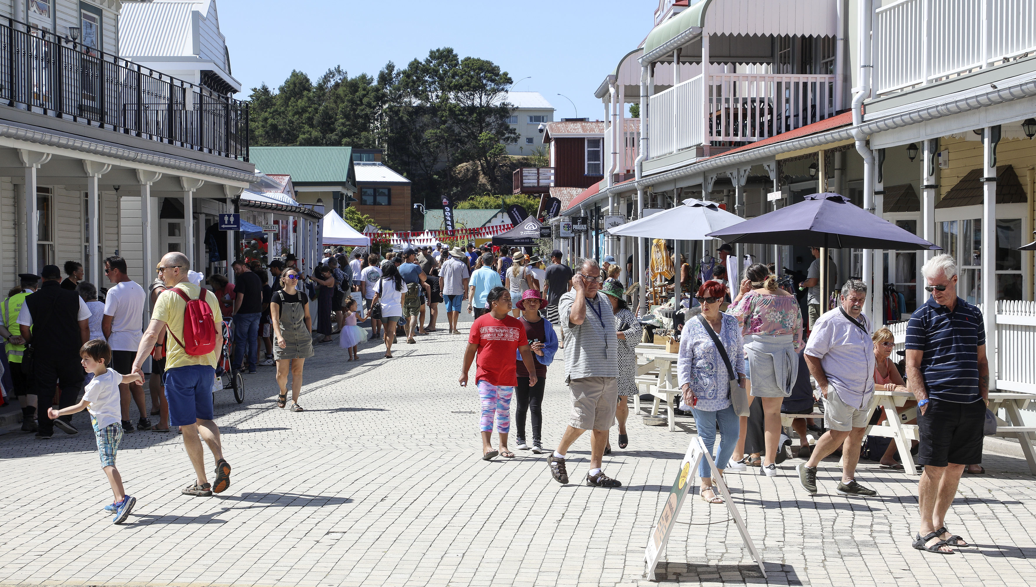 People walk around the Tauranga Historic Village during the Tauranga Moana Waitangi Day Festival at the Historic Village in 2020. Photo / Andrew Warner