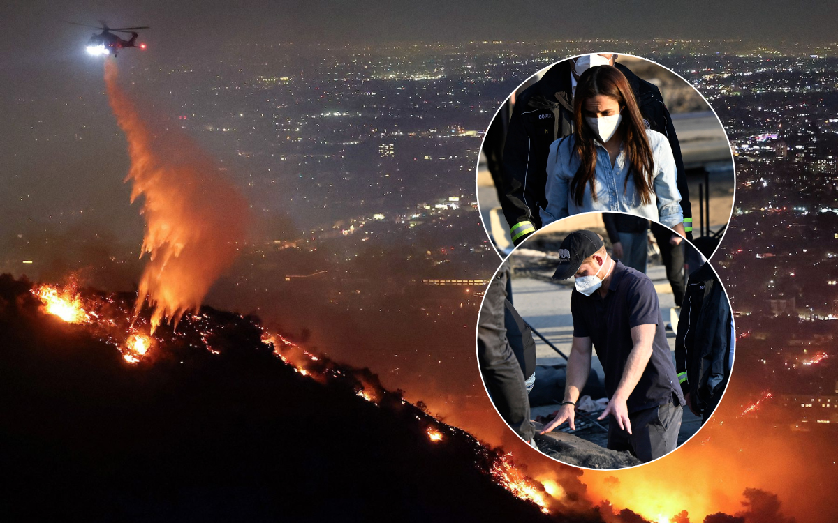 Prince Harry and Meghan Markle were seen aiding emergency services and meeting with victims of the Los Angeles wildfires. Photos / Getty Images