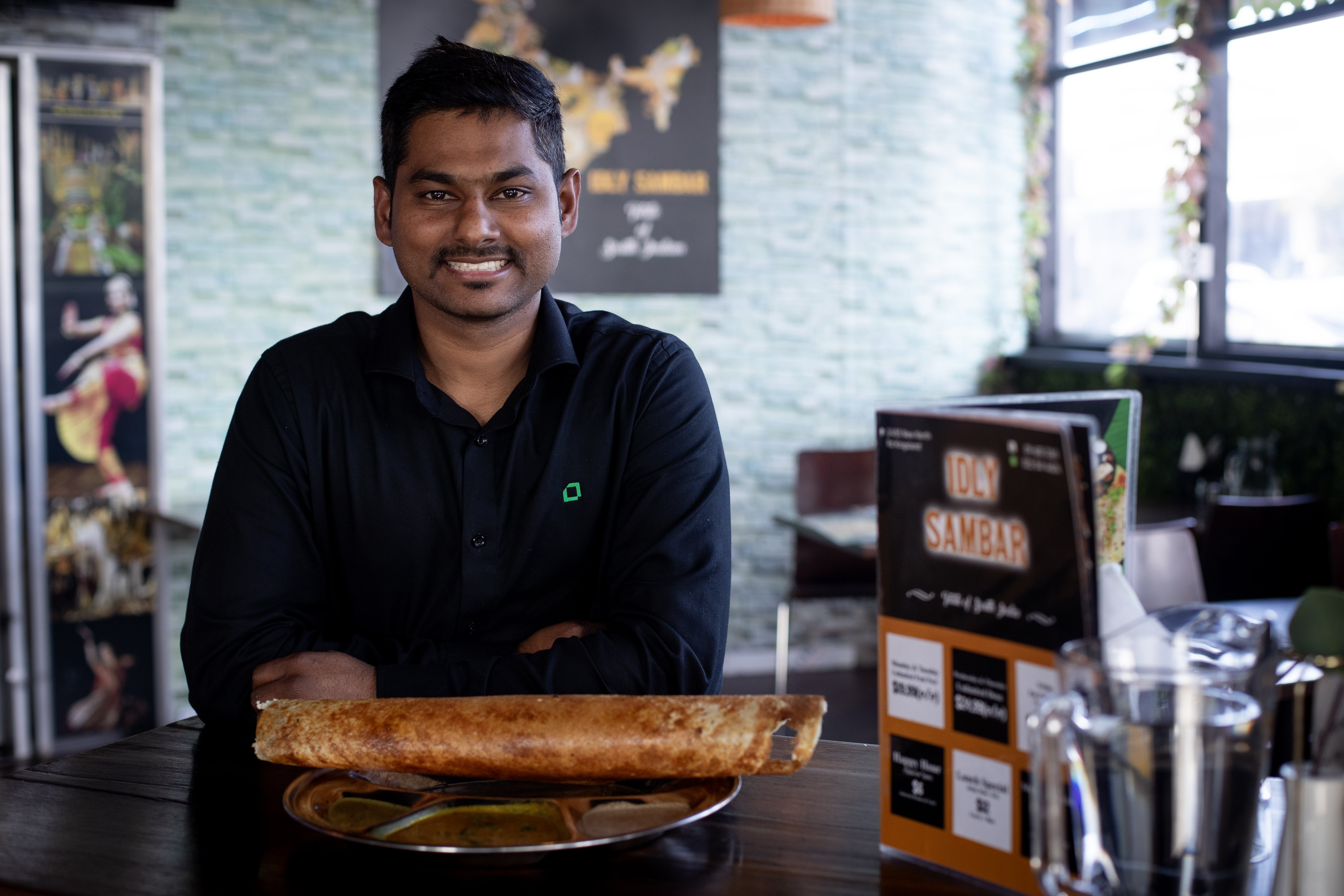 Sathya Thattla wants to spread the love of South Indian food through his restaurant Idly Sambar in Kingsland. Photo / Dean Purcell