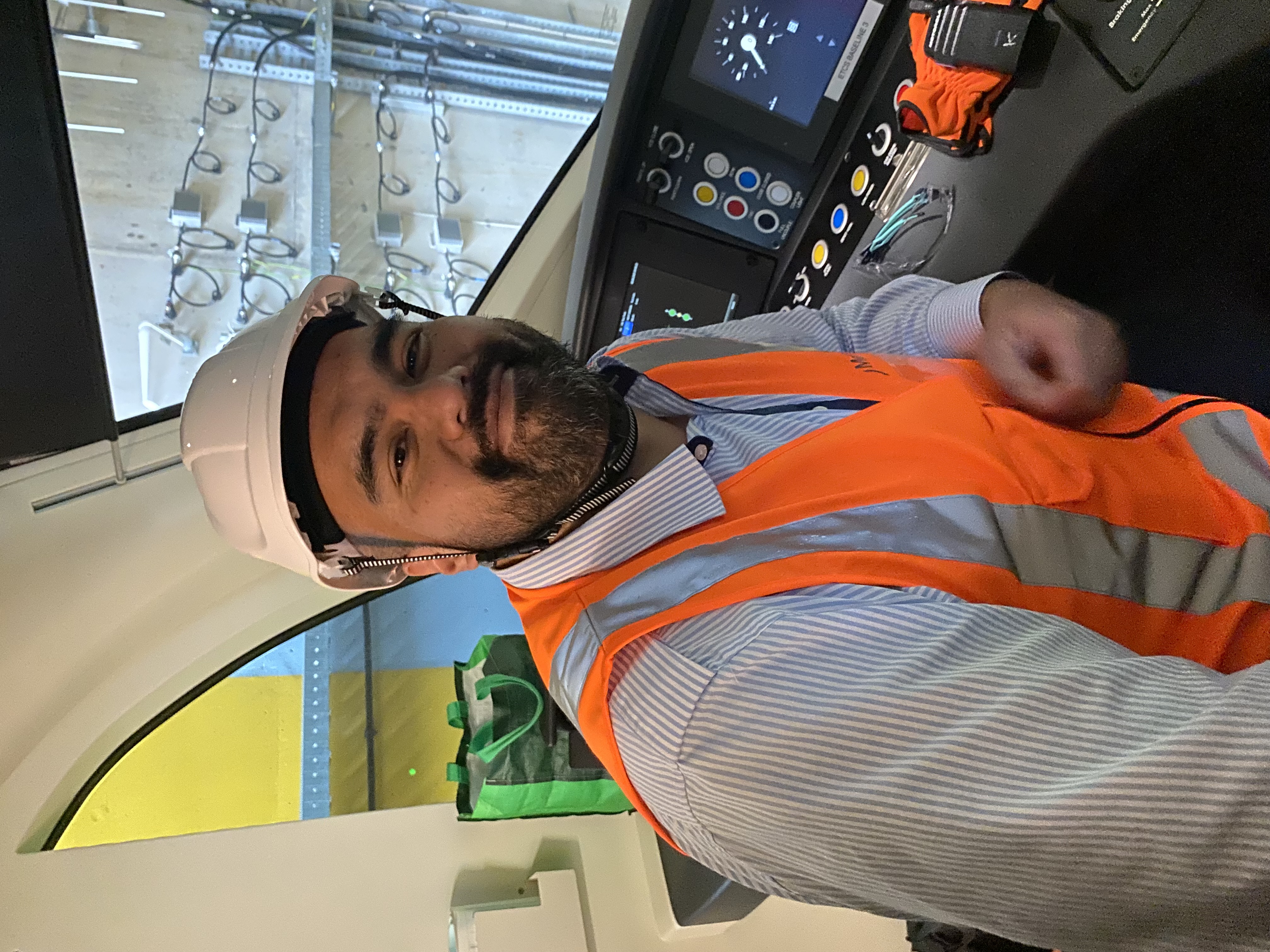 Train driver Vince Ah Kuoi said it was cool to be in the driver's seat for the first passenger train. Photo / Bernard Orsman